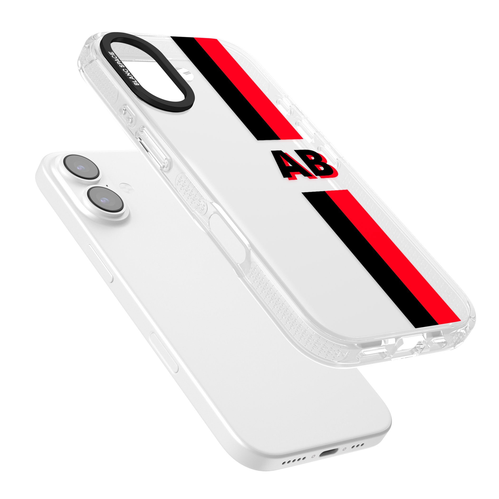 Personalised Bold Stripe iPhone 17 Impact Air Clear Phone Case Colours