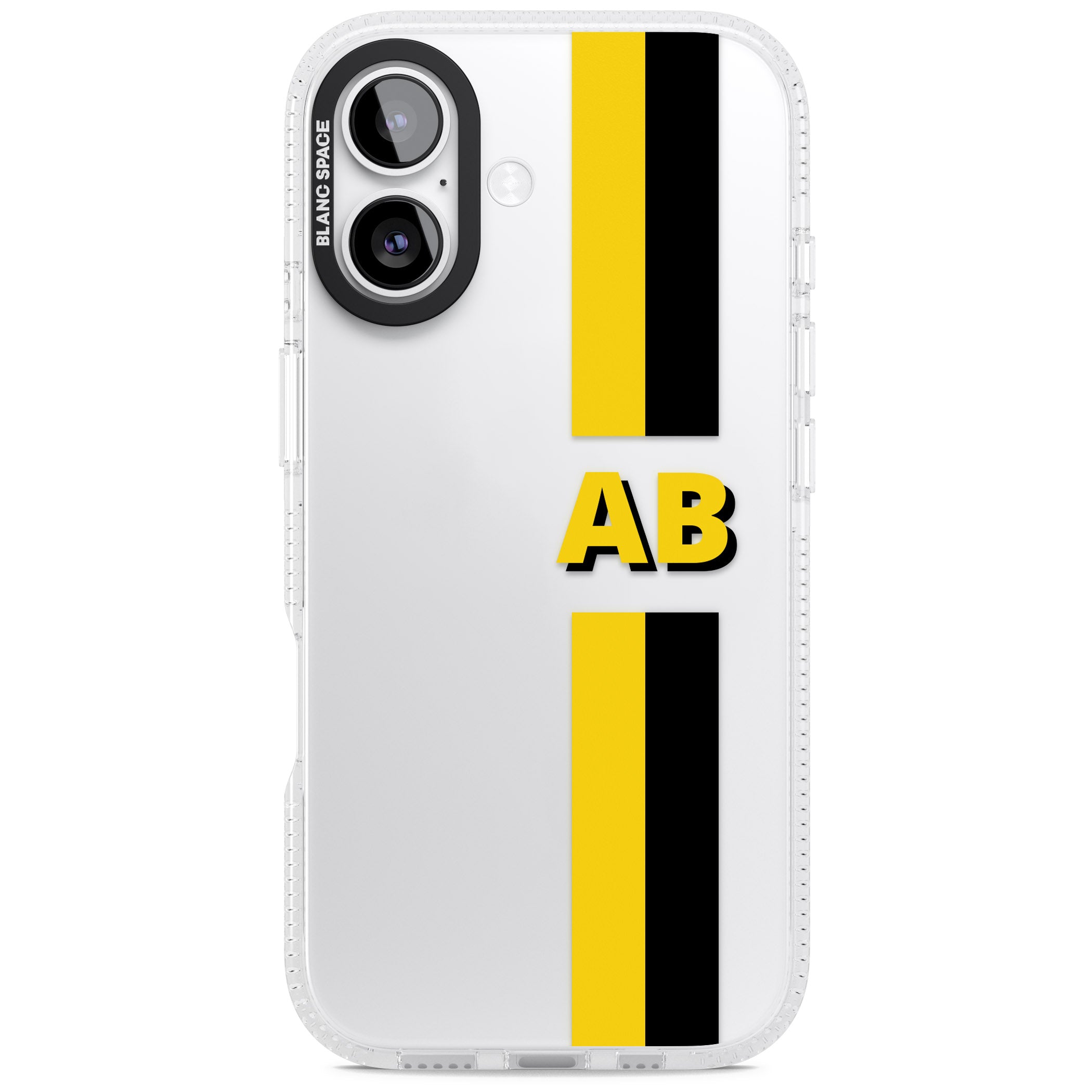 Personalised Bold Name Striped iPhone 17 Impact Air Clear Phone Case