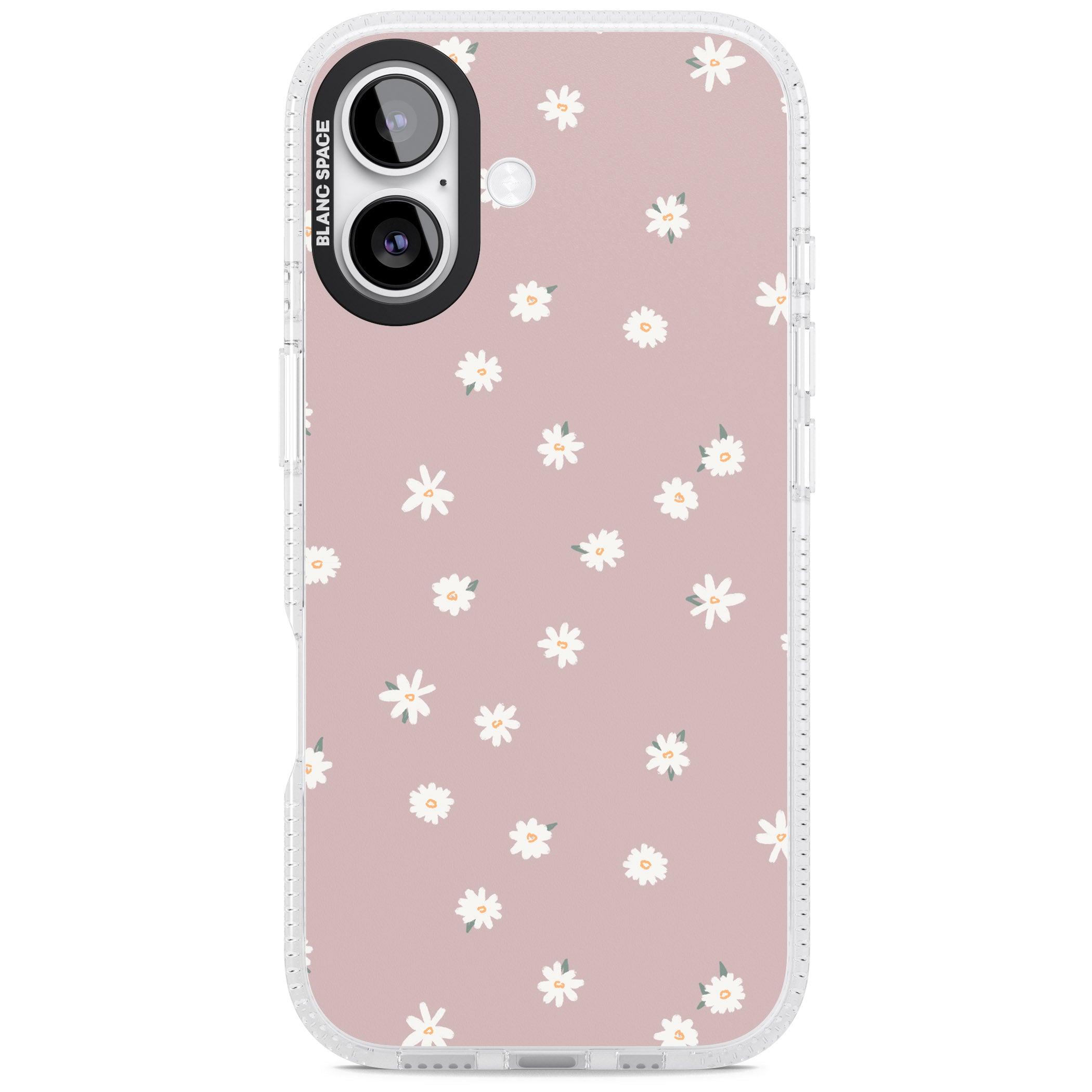 Dusty Pink Daisy iPhone 17 Impact Air Clear Phone Case