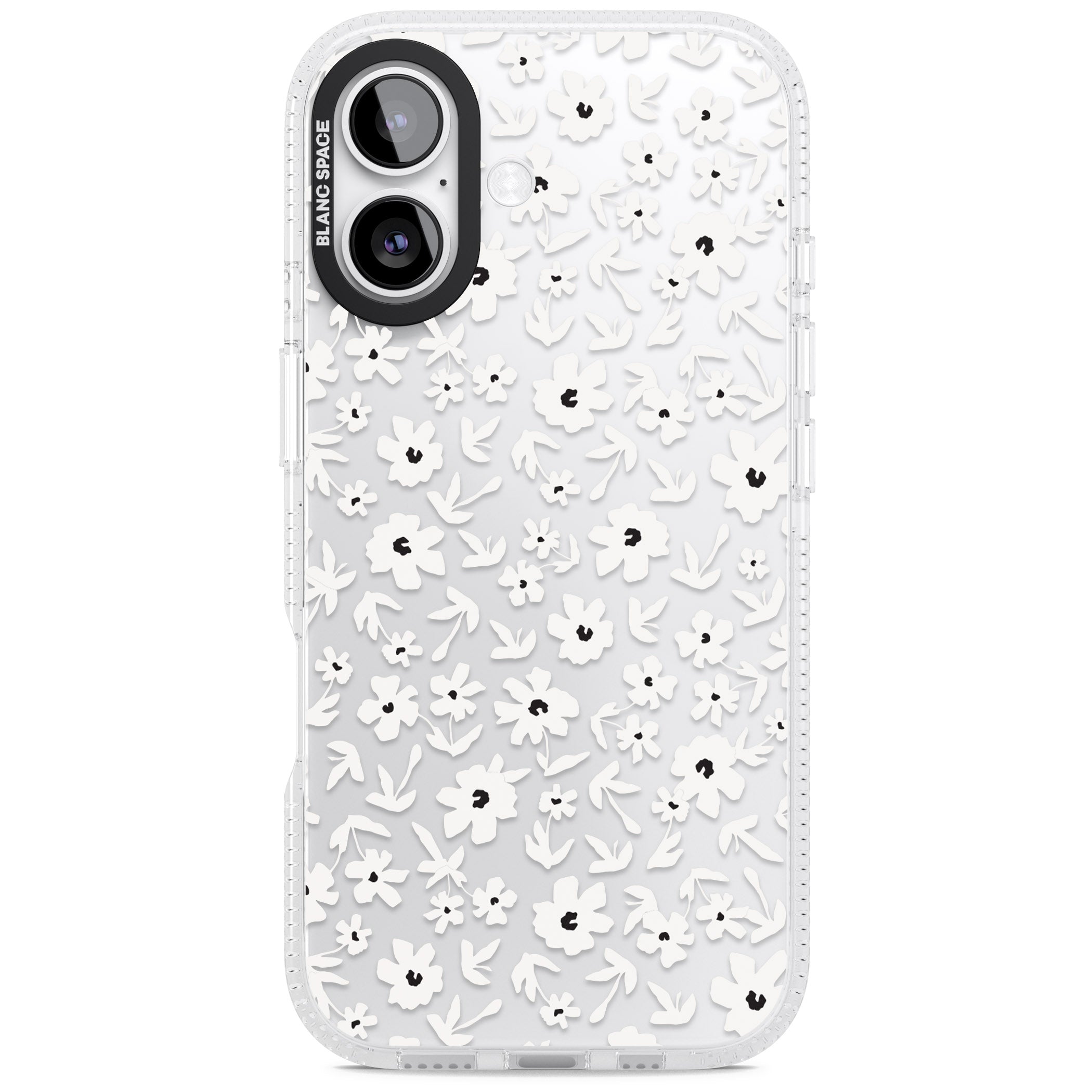 Monochrome Floral iPhone 17 Impact Air Clear Phone Case