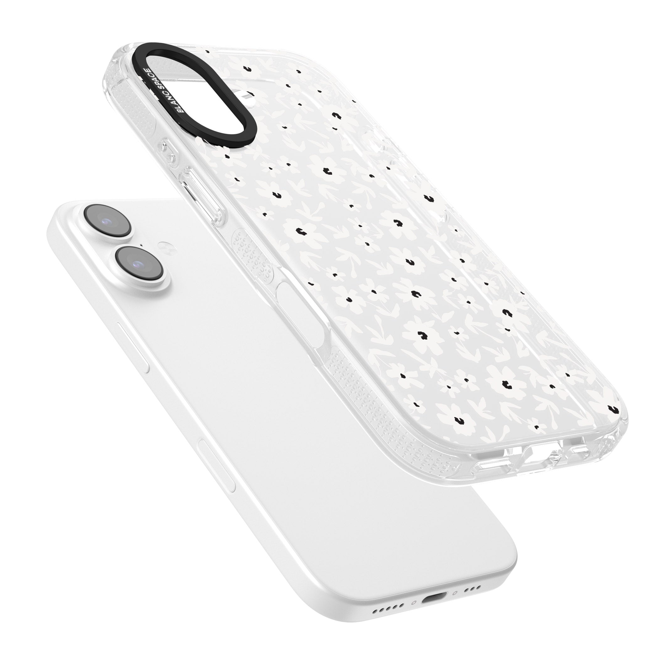 Monochrome Floral iPhone 17 Impact Air Clear Phone Case Colours