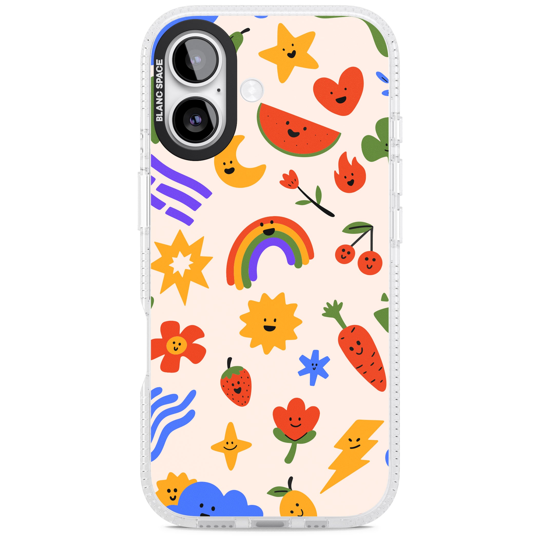 Playful Kawaii Icons iPhone 17 Impact Air Clear Phone Case