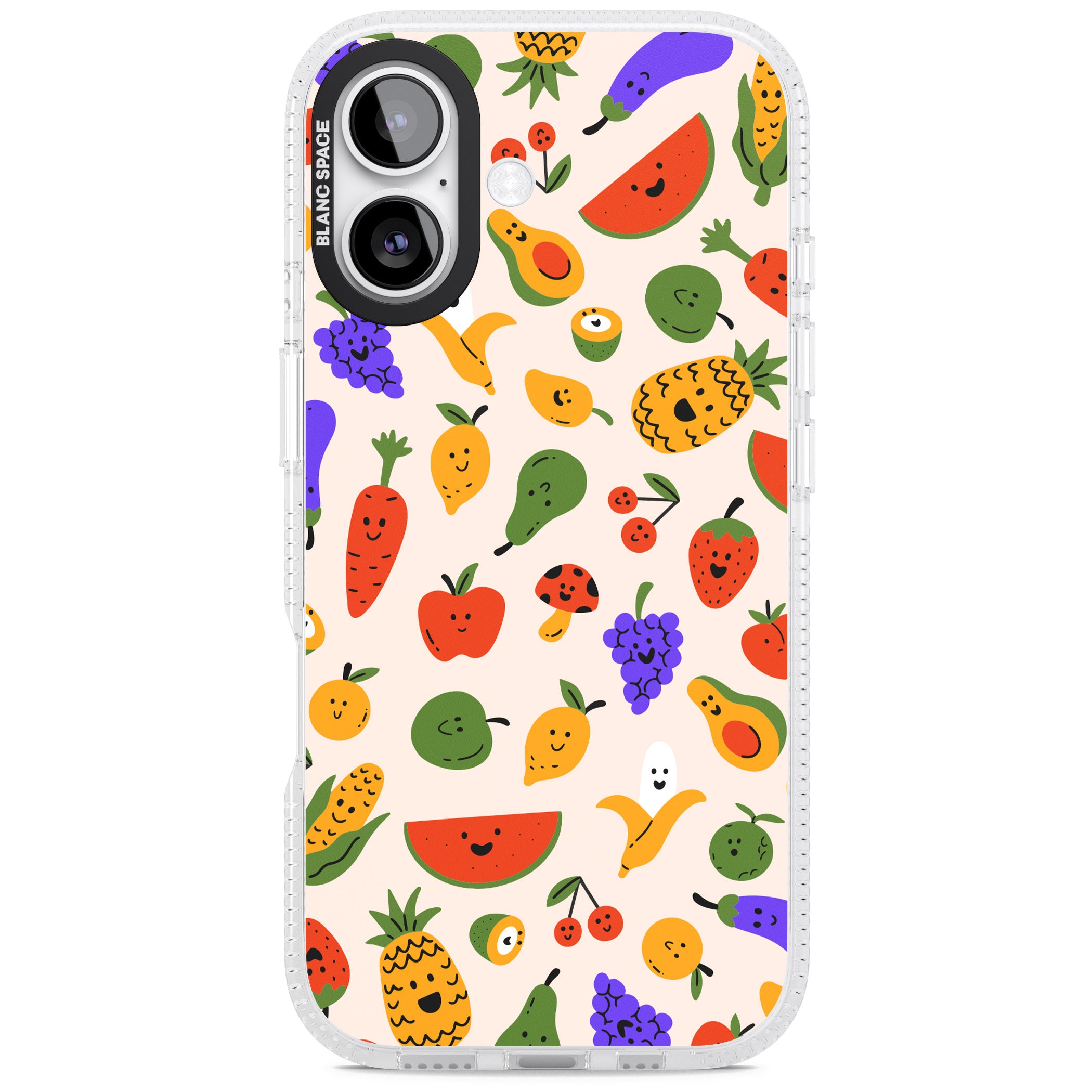Kawaii Fruit iPhone 17 Impact Air Clear Phone Case