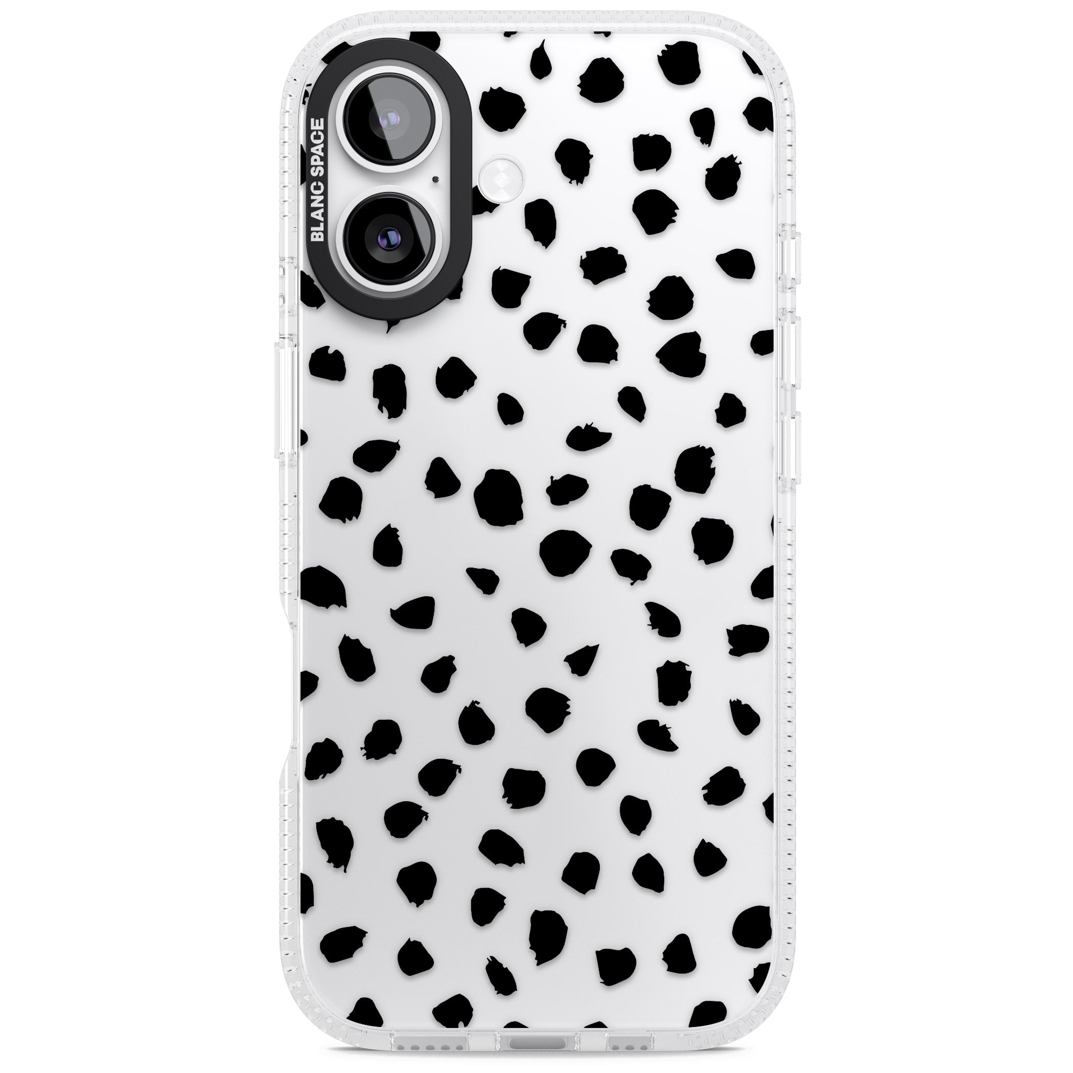 Black Dalmatian Polka Dot iPhone 17 Impact Air Clear Phone Case