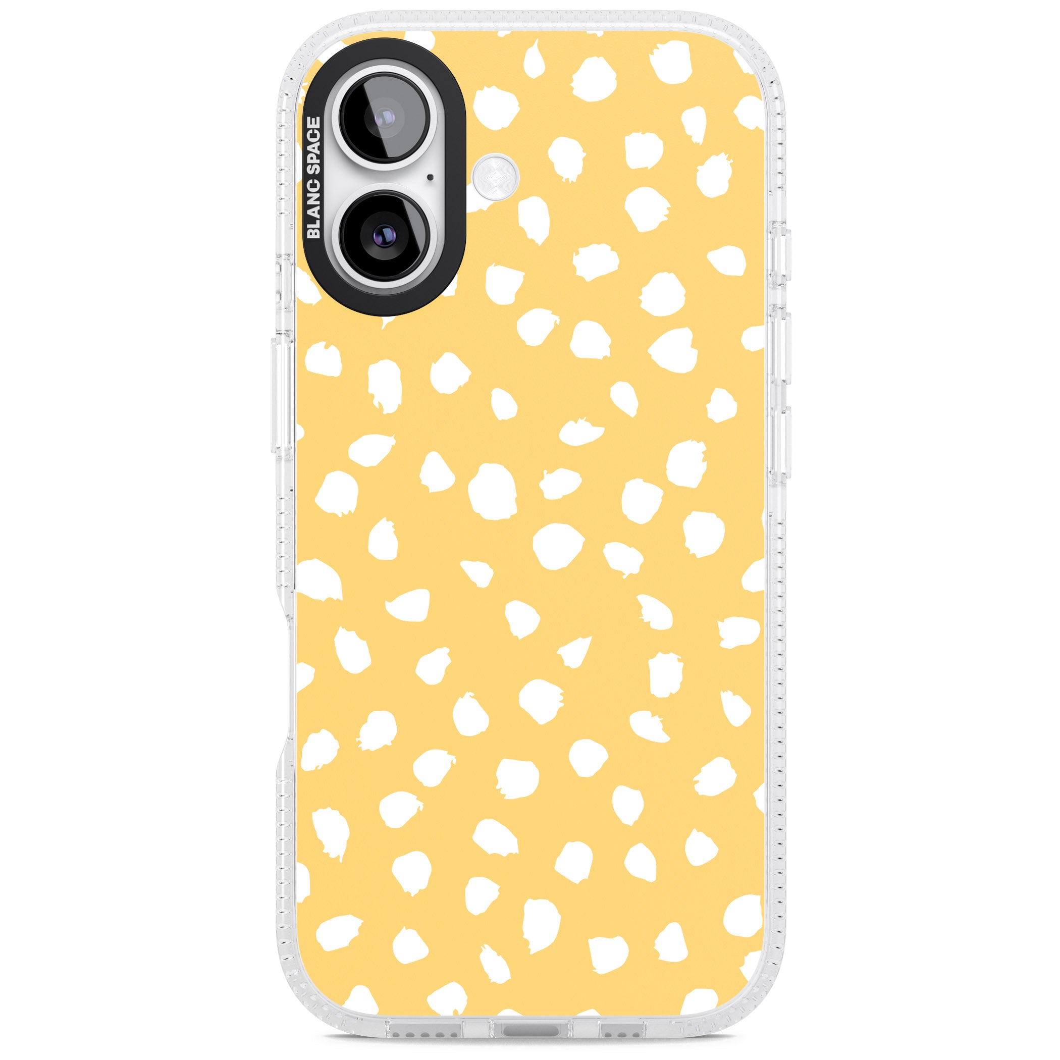 Yellow Dalmatian Dots iPhone 17 Impact Air Clear Phone Case