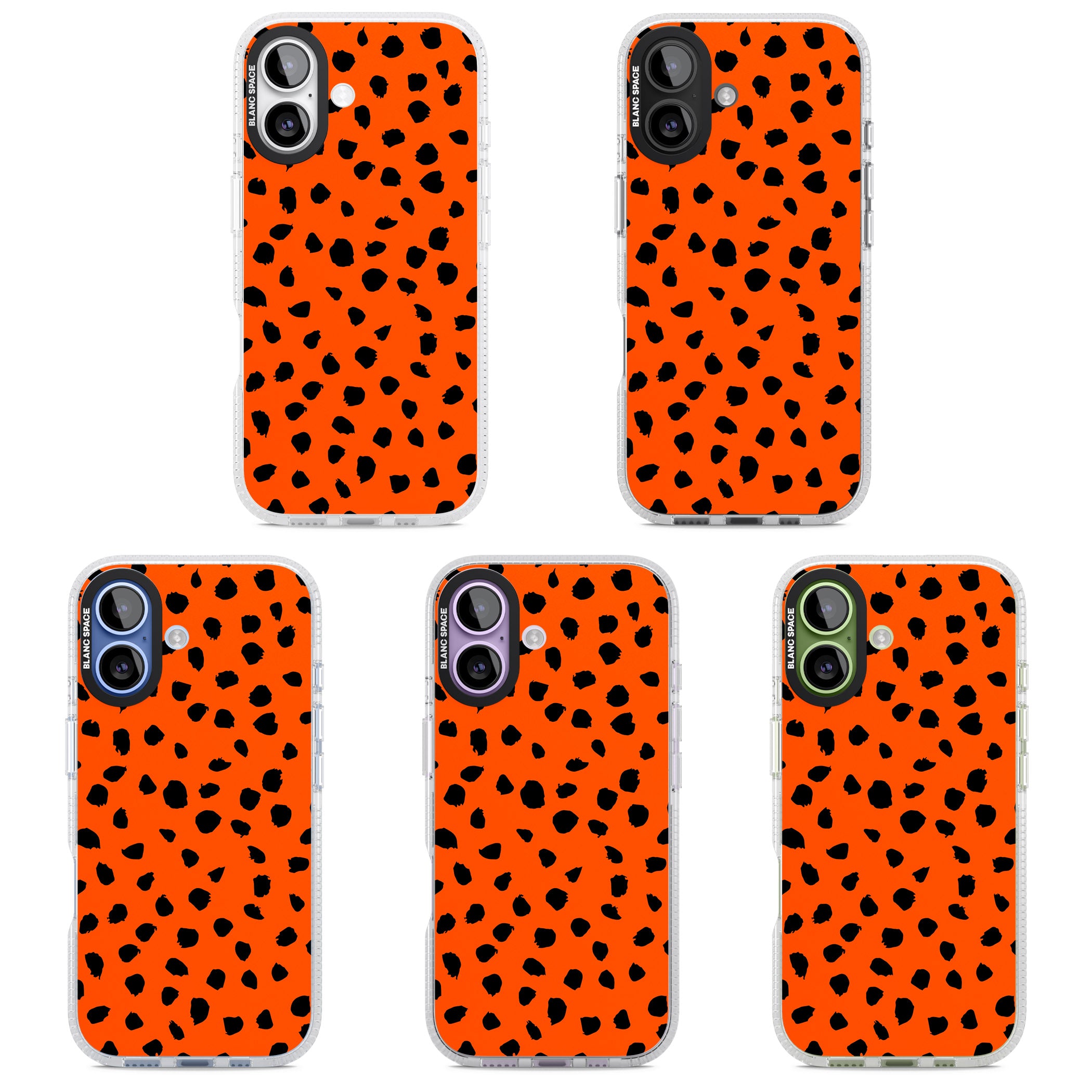 Bold Red Spot Print iPhone 17 Impact Air Clear Phone Case APT Impact Protection