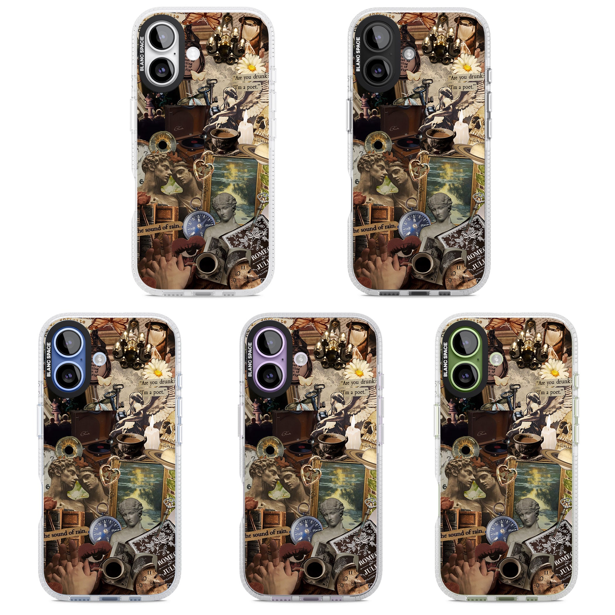 Vintage Academia Collage iPhone 17 Impact Air Clear Phone Case APT Impact Protection