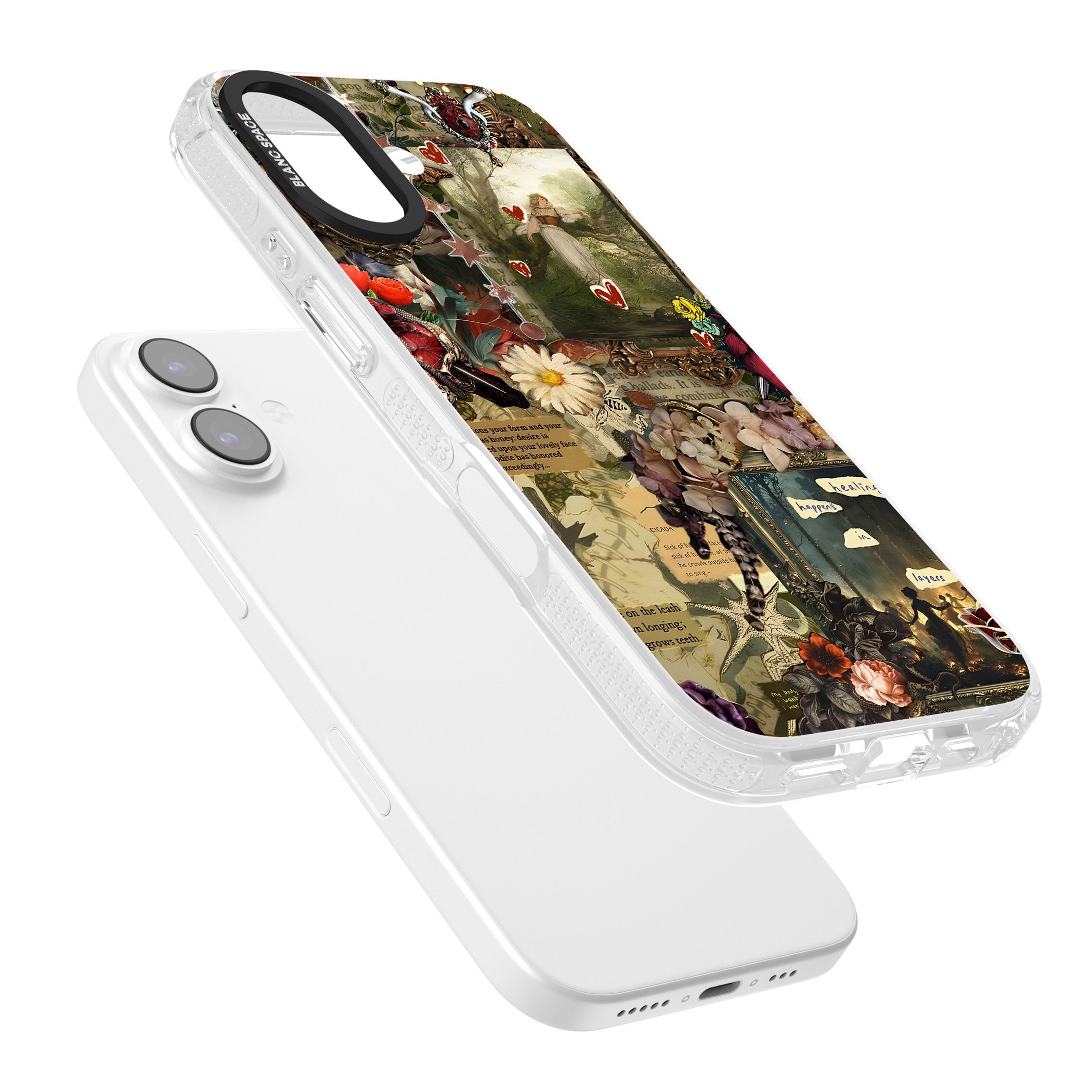 Textbook Romance Collage iPhone 17 Impact Air Clear Phone Case Colours