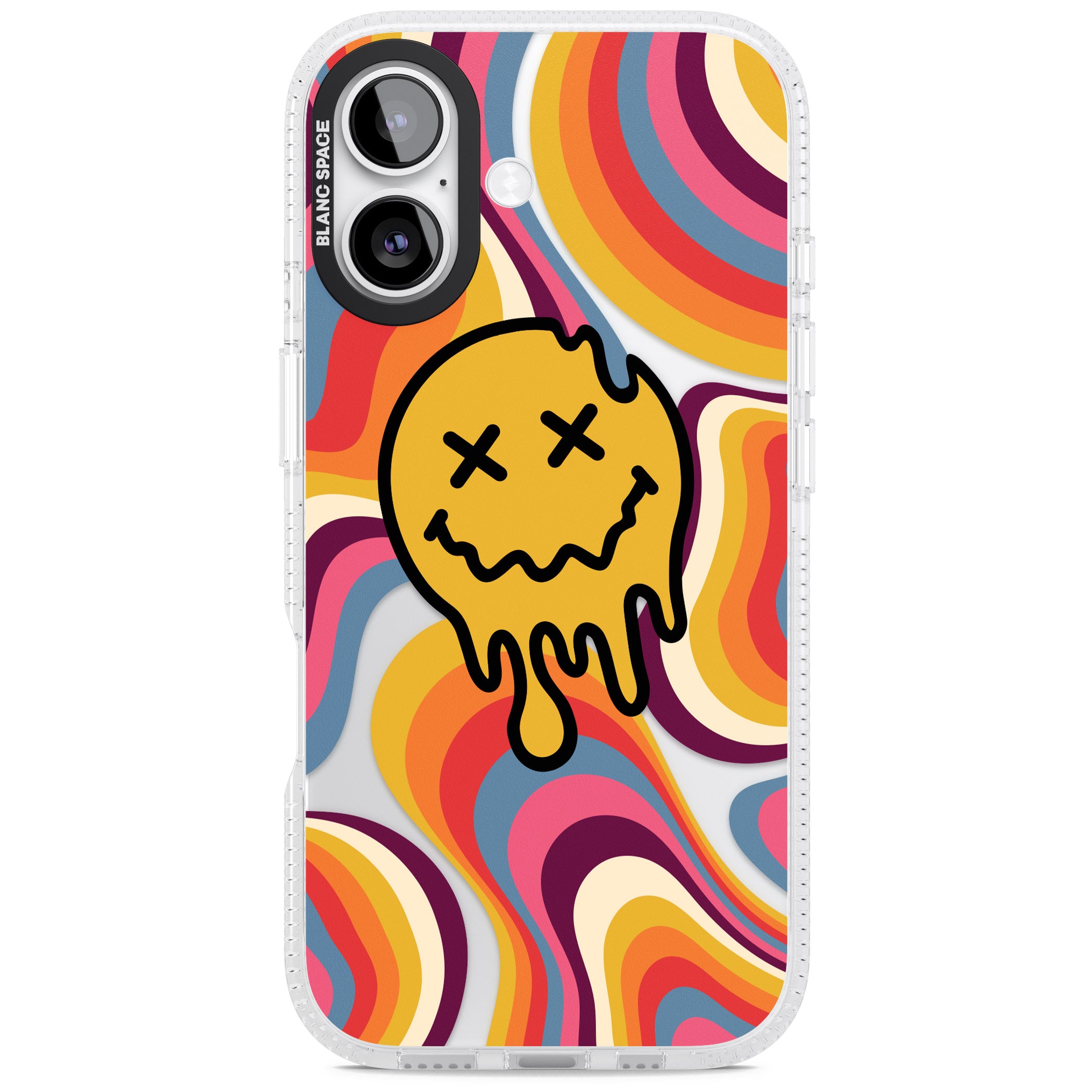 Trippy Face Melt iPhone 17 Impact Air Clear Phone Case