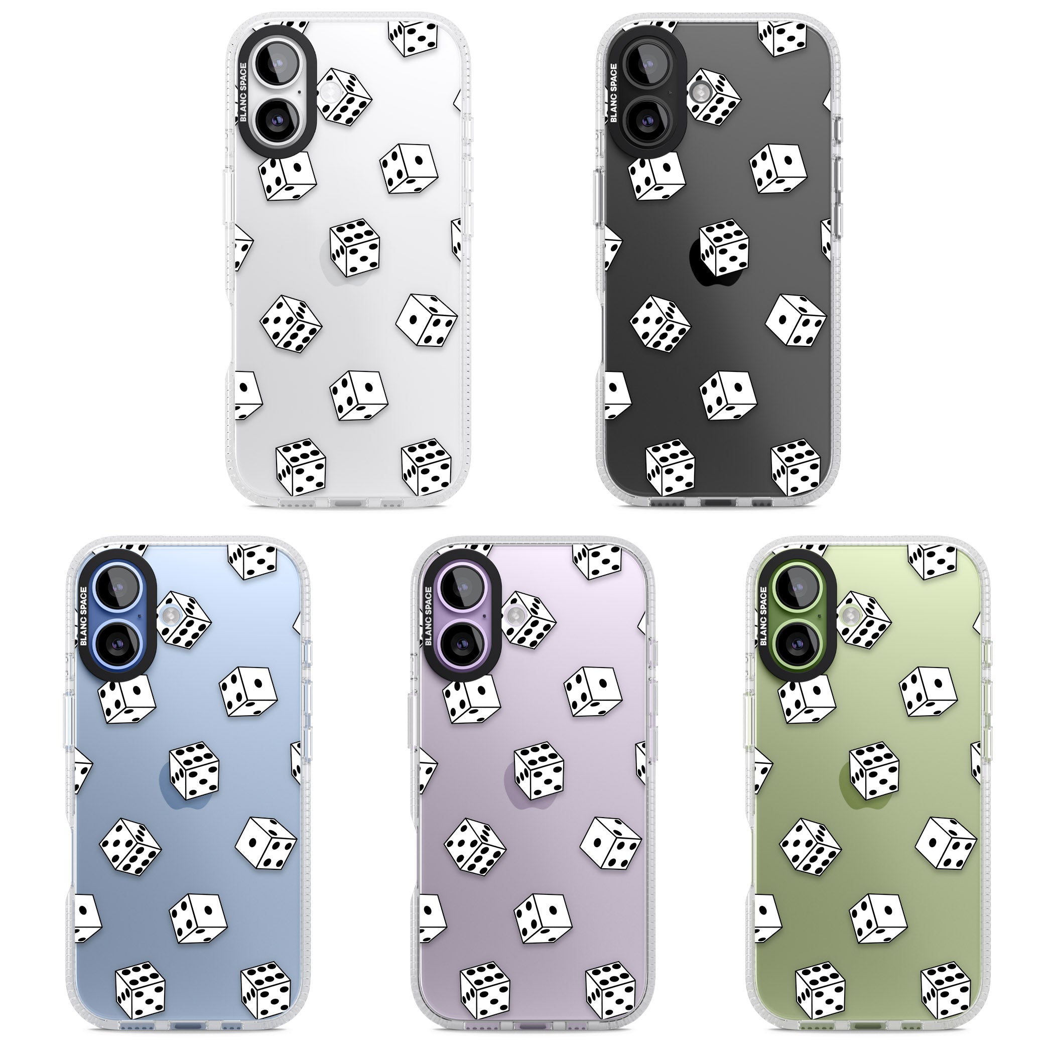 Clear Dice Pattern iPhone 17 Impact Air Clear Phone Case APT Impact Protection