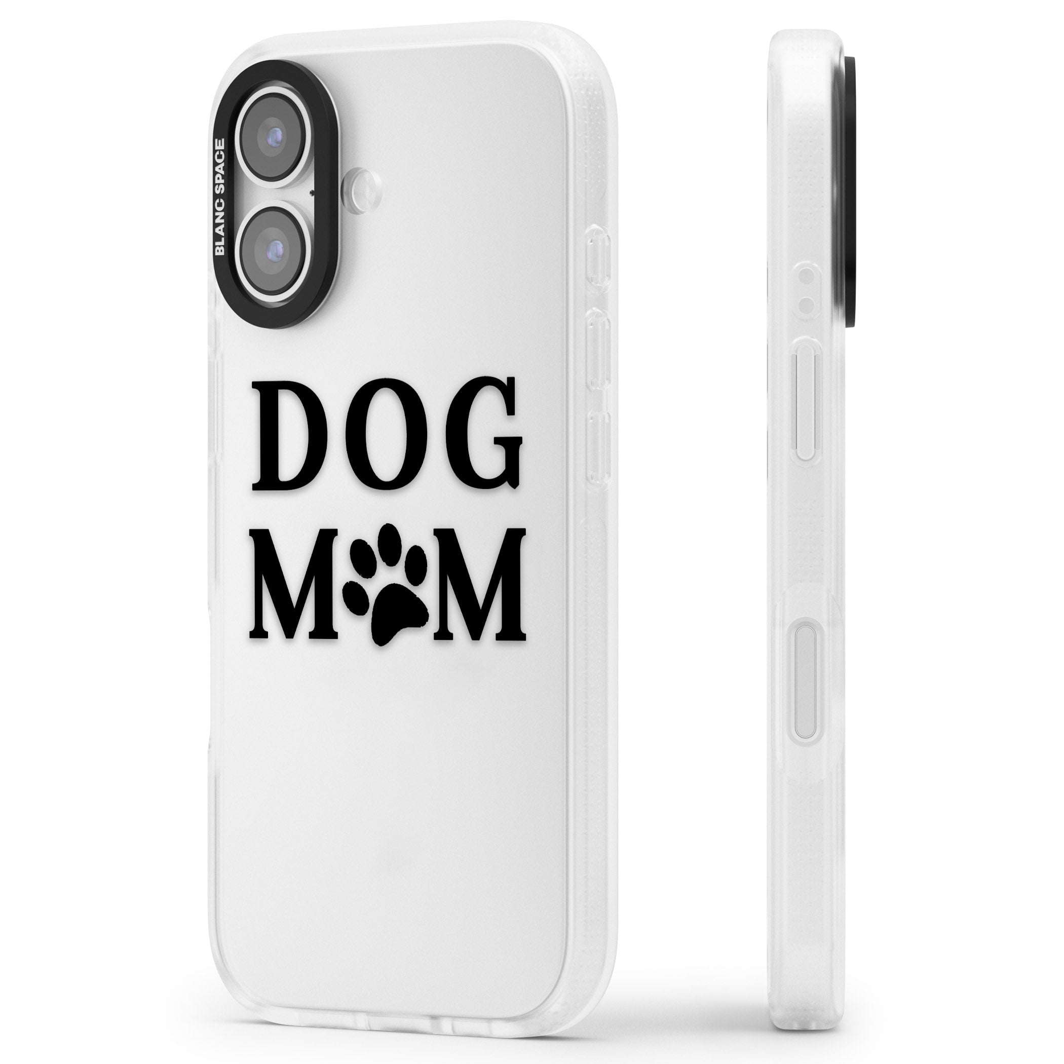 Dog Mom iPhone 17 Impact Air Clear Phone Case Side Profile