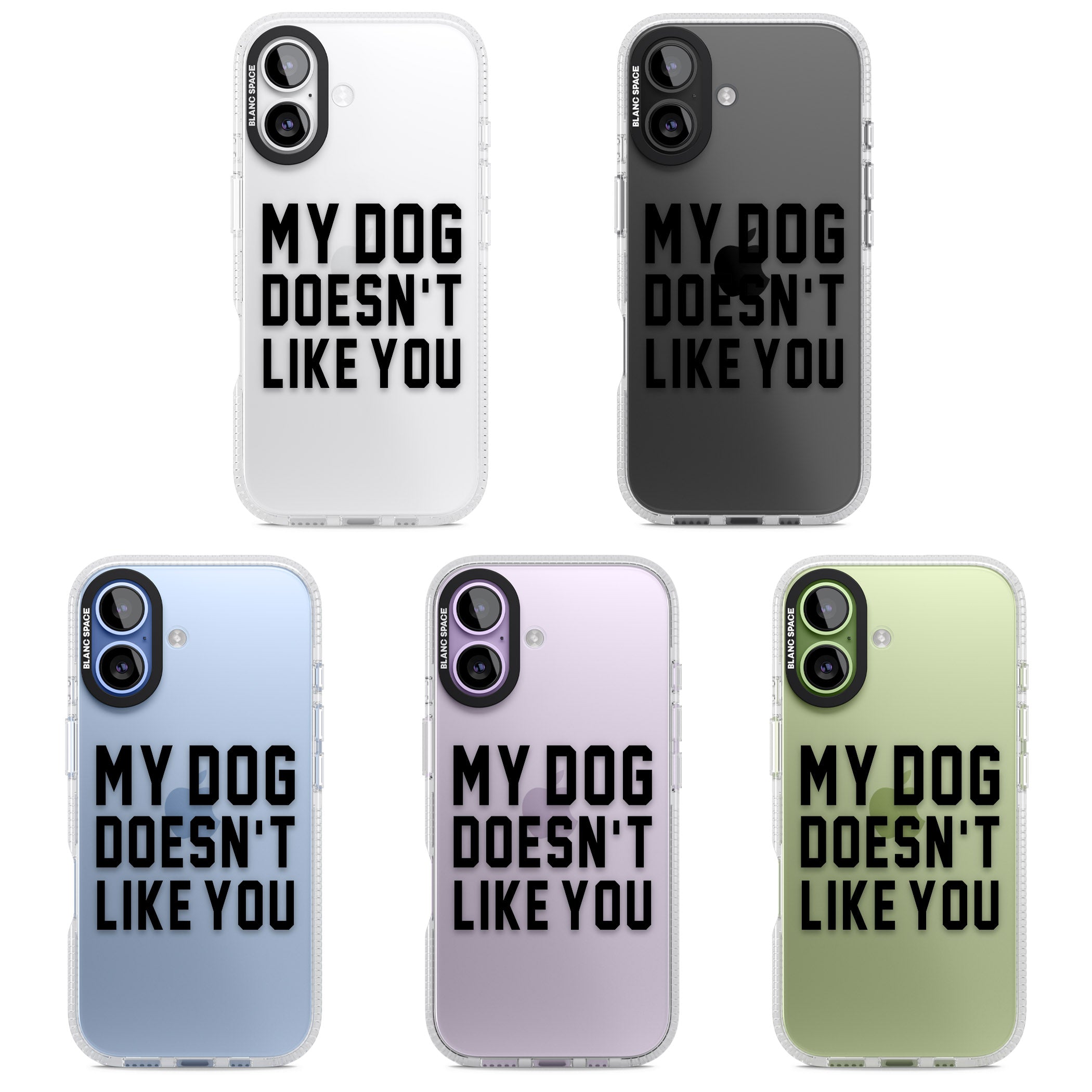 My Dog Doesn'T Like You iPhone 17 Impact Air Clear Phone Case APT Impact Protection