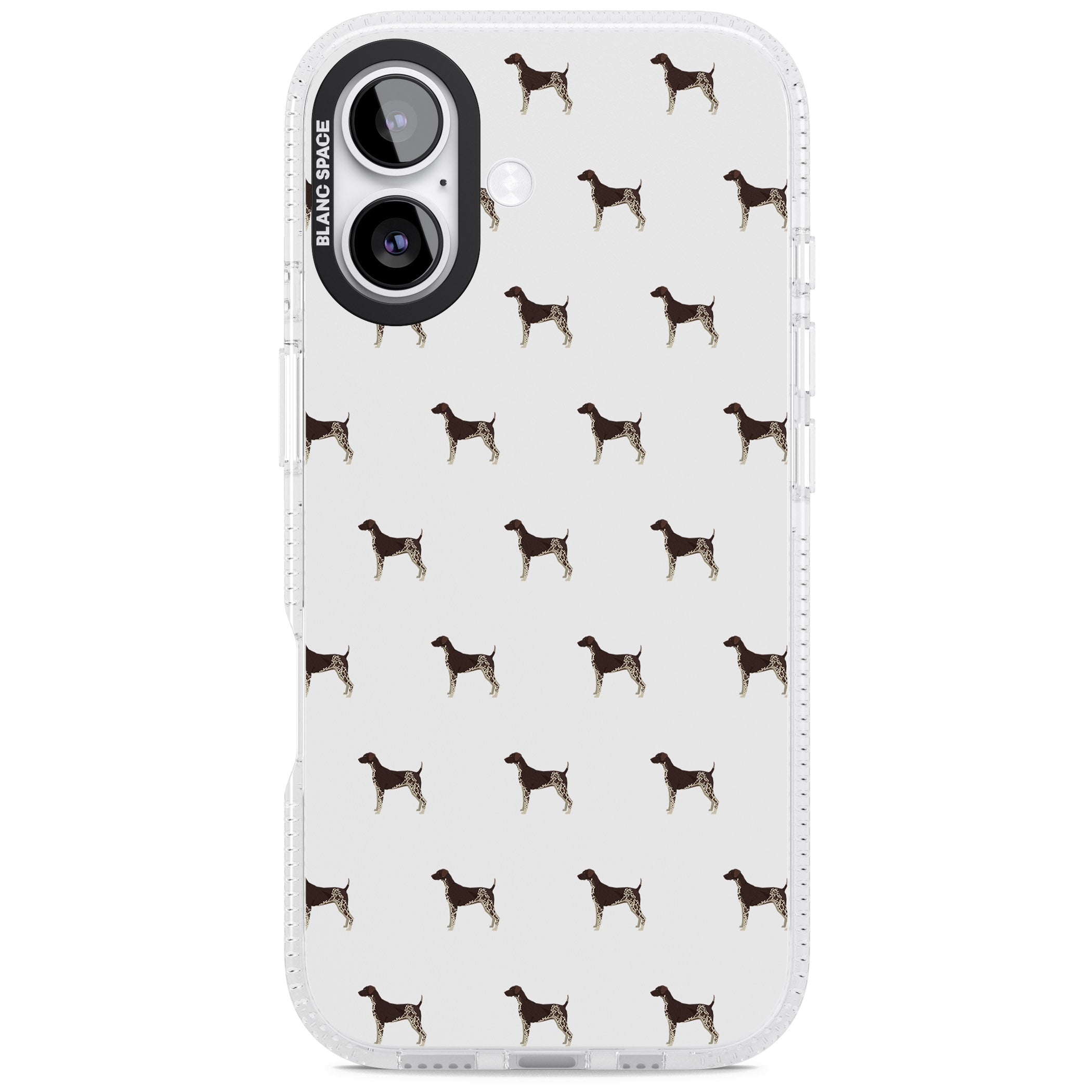 German Shorthaired Pointer Pattern iPhone 17 Impact Air Clear Phone Case