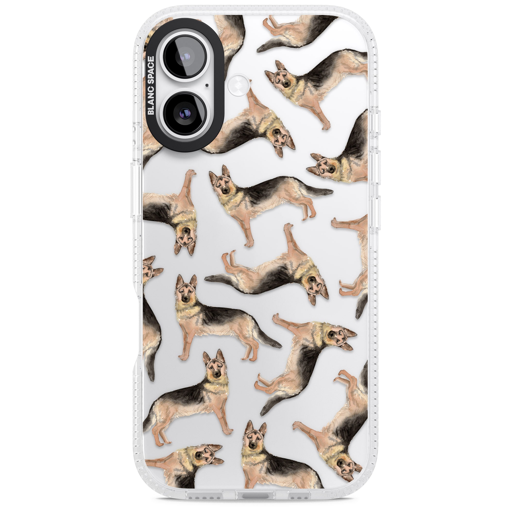 German Shepherd Pattern Classic iPhone 17 Impact Air Clear Phone Case