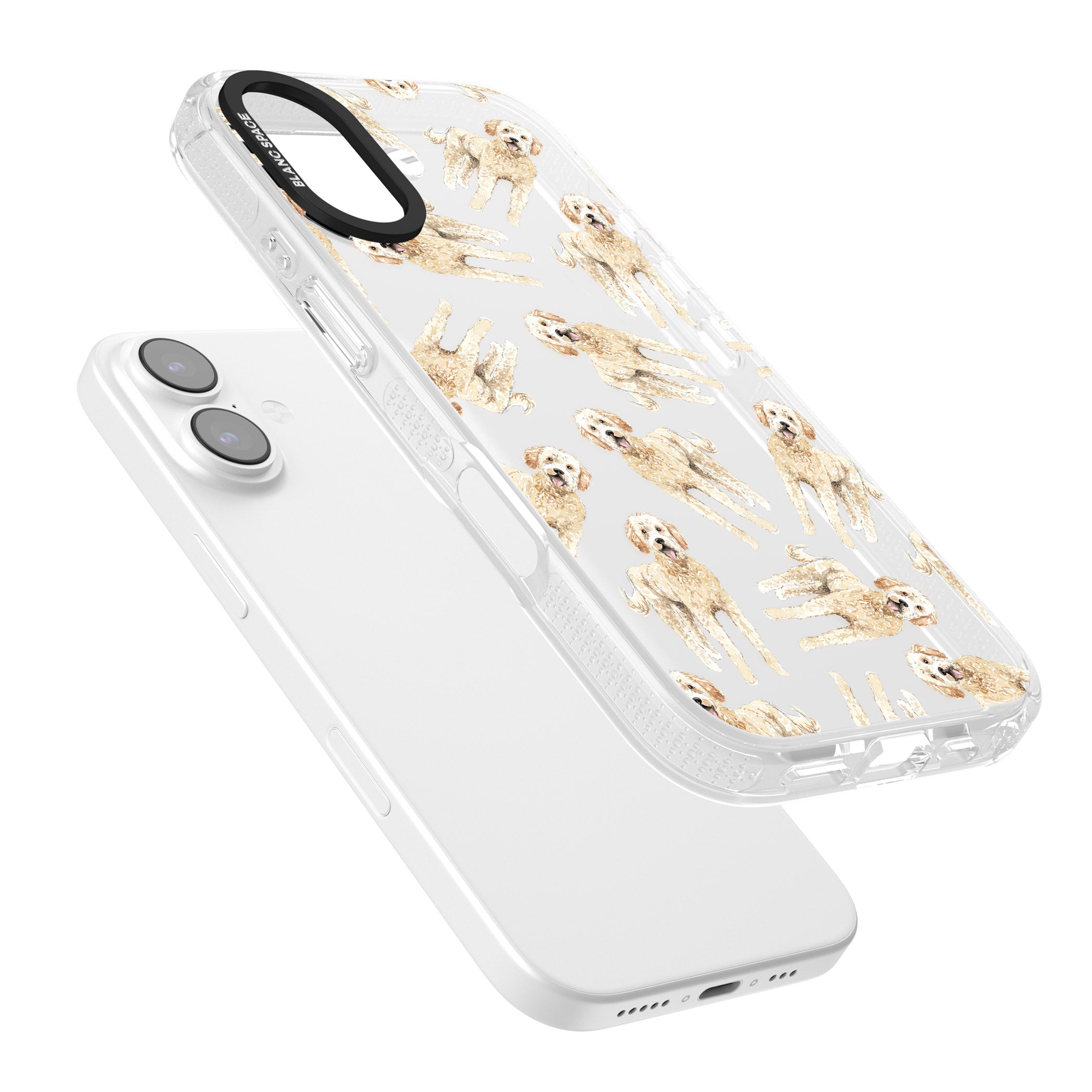 Goldendoodle Watercolour Dog Pattern iPhone 17 Impact Air Clear Phone Case Colours