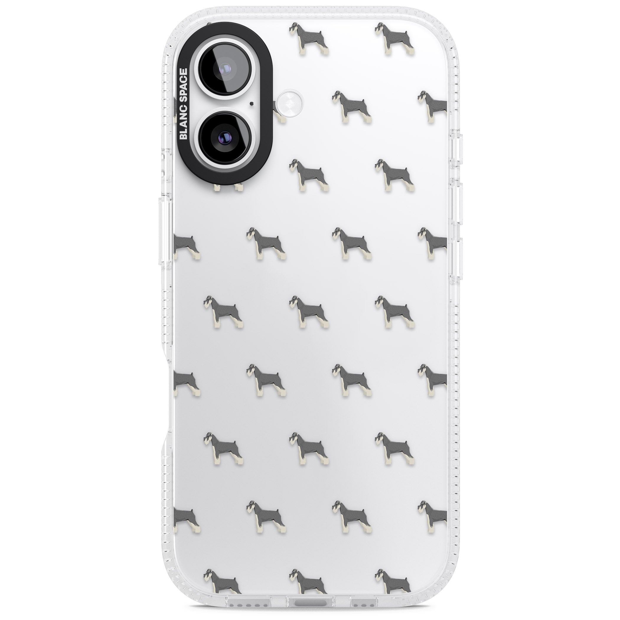 Schnauzer Dog Pattern iPhone 17 Impact Air Clear Phone Case