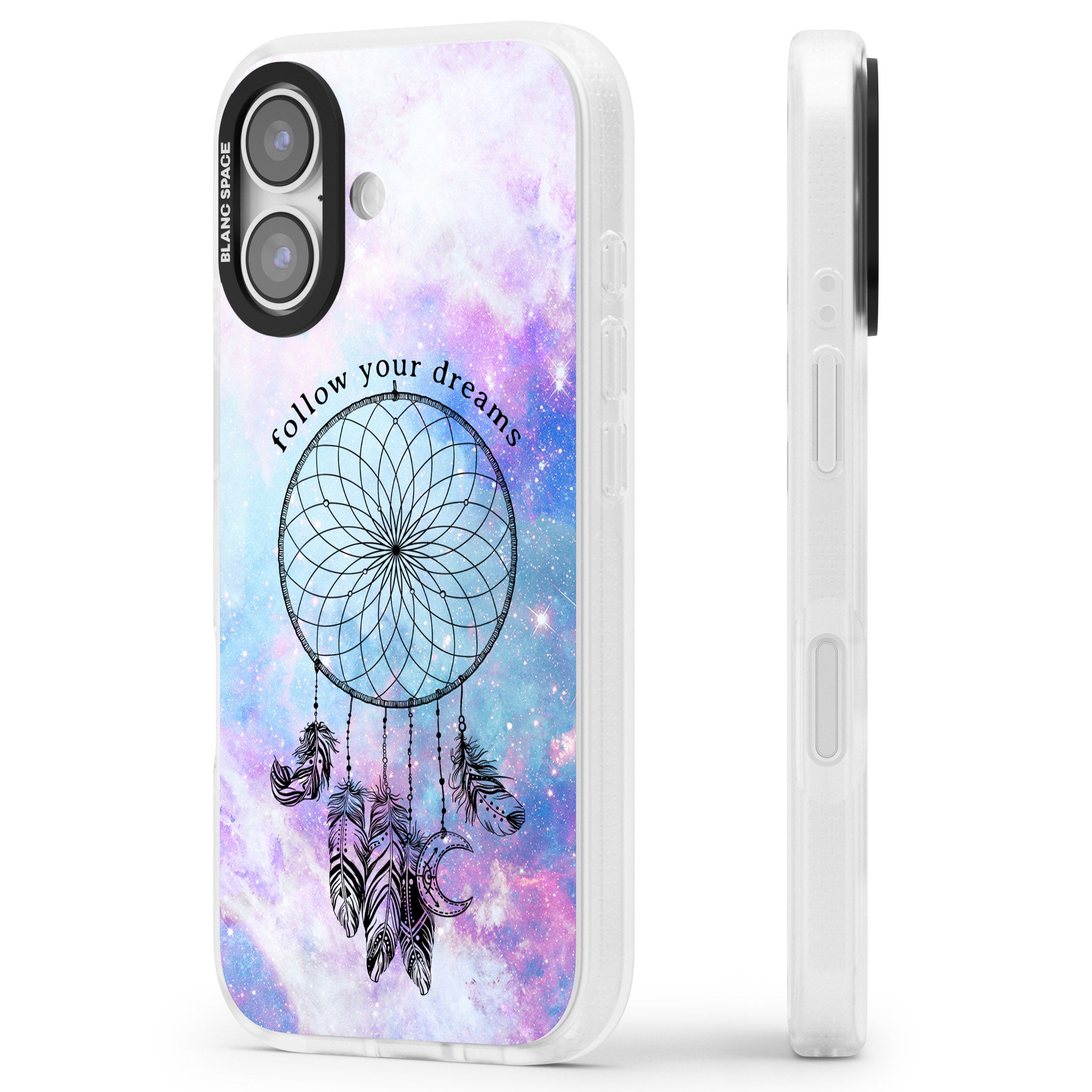 Galaxy Dreamcatcher iPhone 17 Impact Air Clear Phone Case Side Profile