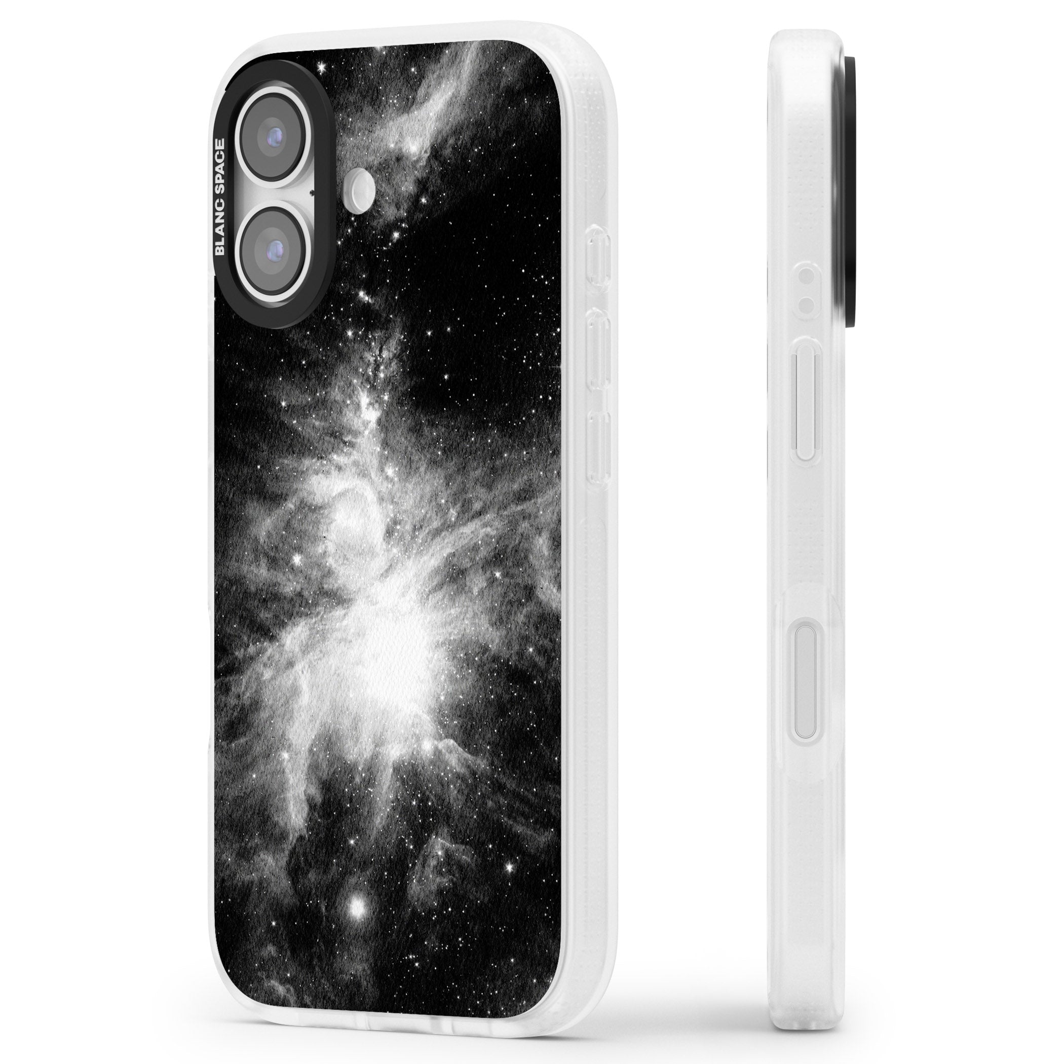 Galaxy Swirl iPhone 17 Impact Air Clear Phone Case Side Profile