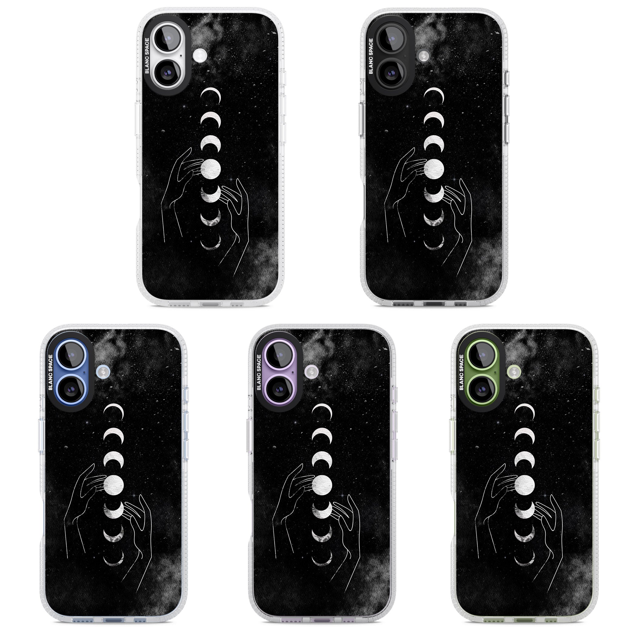 Moon Phases Hands iPhone 17 Impact Air Clear Phone Case APT Impact Protection
