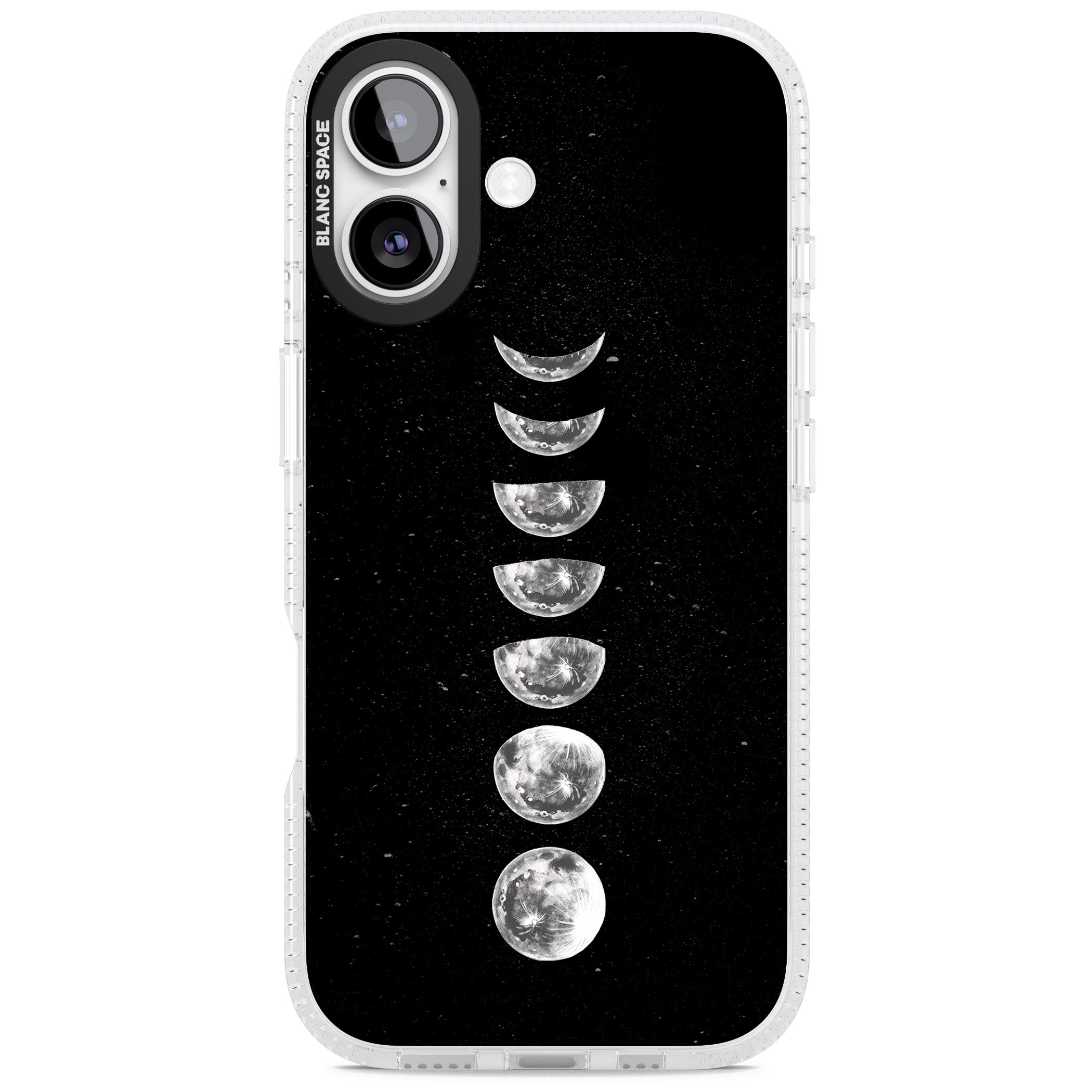 Light Watercolour Moons iPhone 17 Impact Air Clear Phone Case