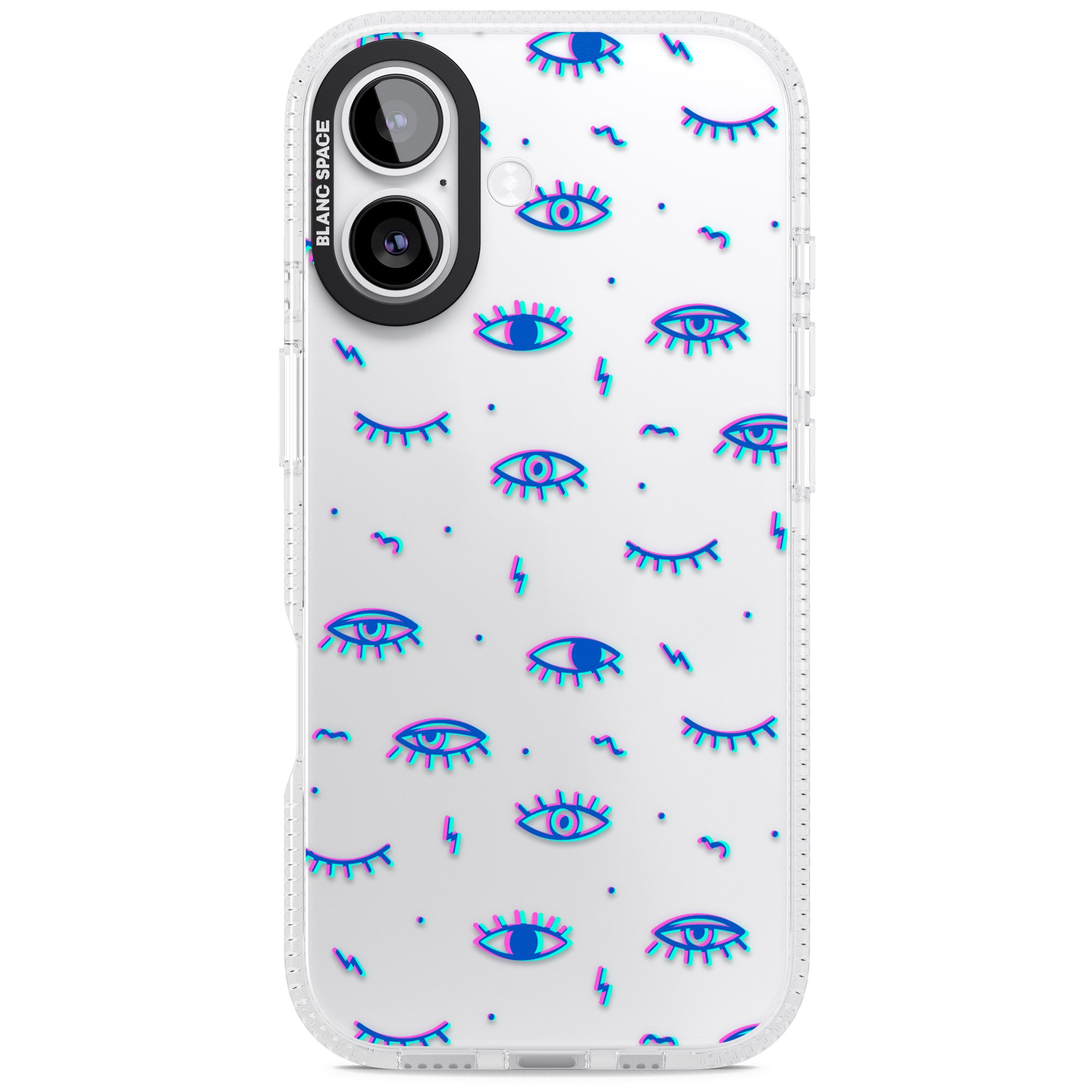 Duotone Psychedelic Eyes iPhone 17 Impact Air Clear Phone Case