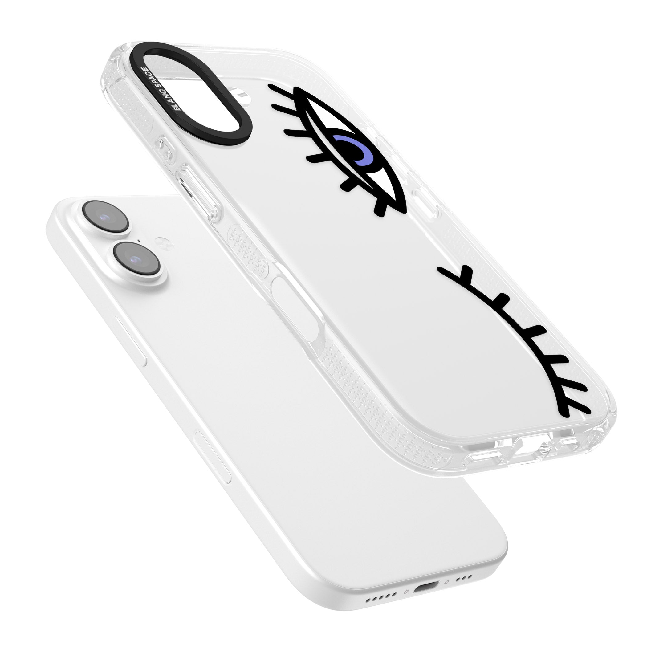 Winking Eyes Transparent Pattern iPhone 17 Impact Air Clear Phone Case Colours