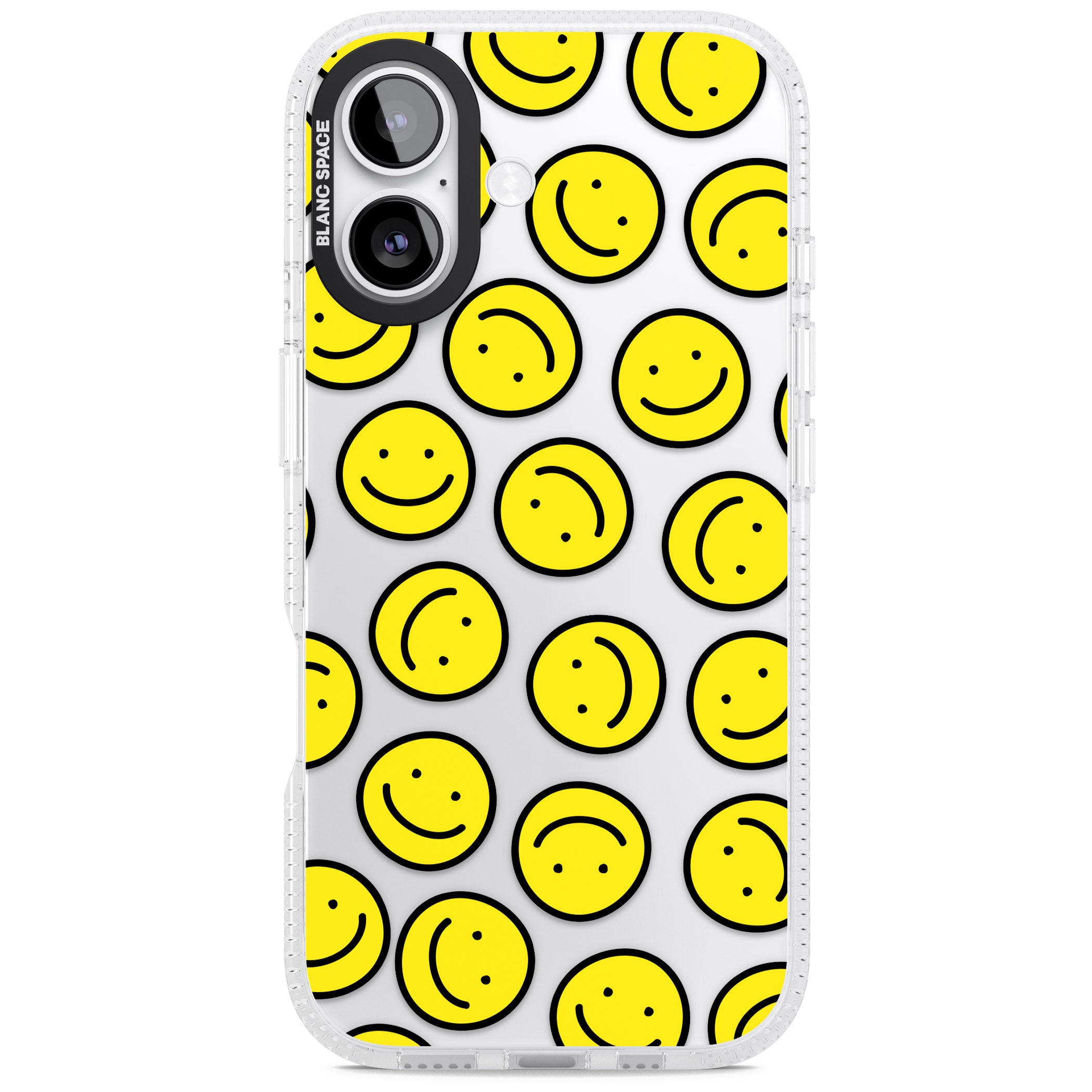 Smiley Face Pattern iPhone 17 Impact Air Clear Phone Case
