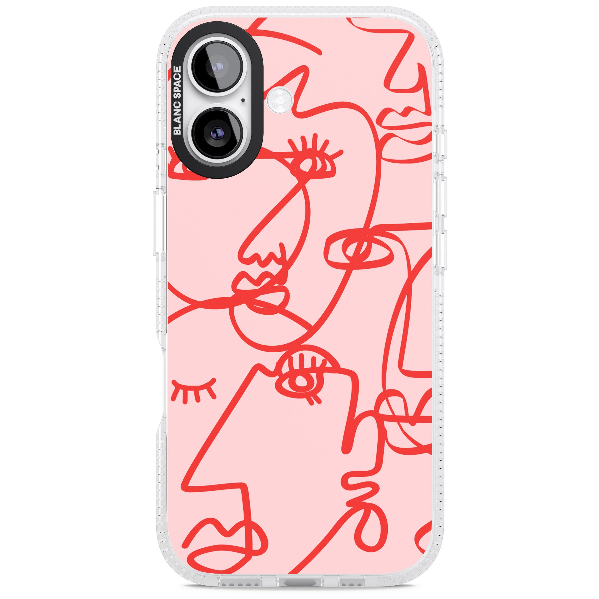 Red Line Art iPhone 17 Impact Air Clear Phone Case