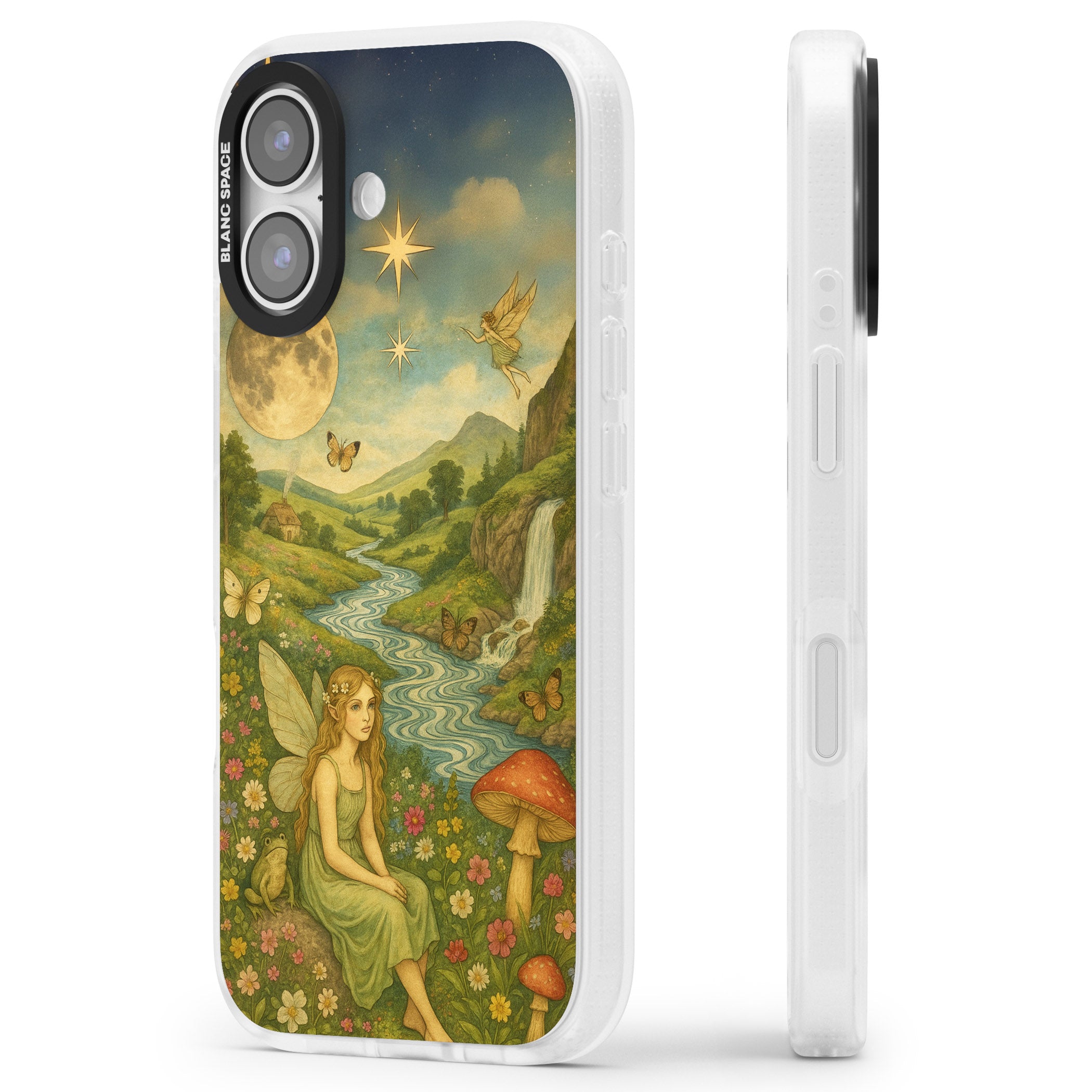 Nature Fairy iPhone 17 Impact Air Clear Phone Case Side Profile