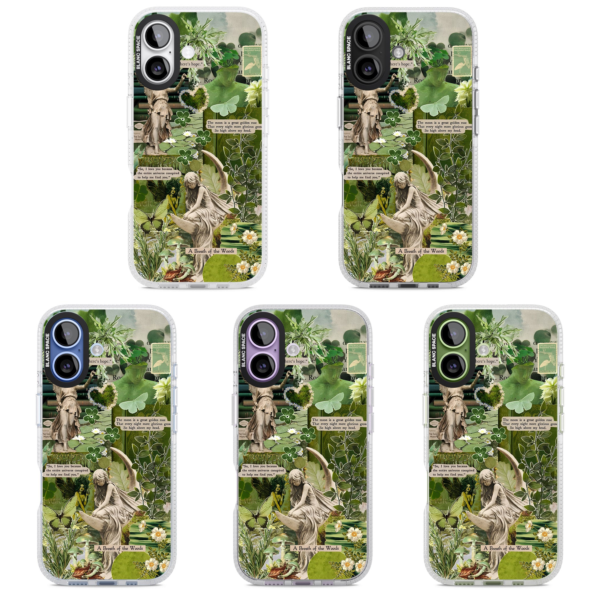 Enchanted Forest Green iPhone 17 Impact Air Clear Phone Case APT Impact Protection
