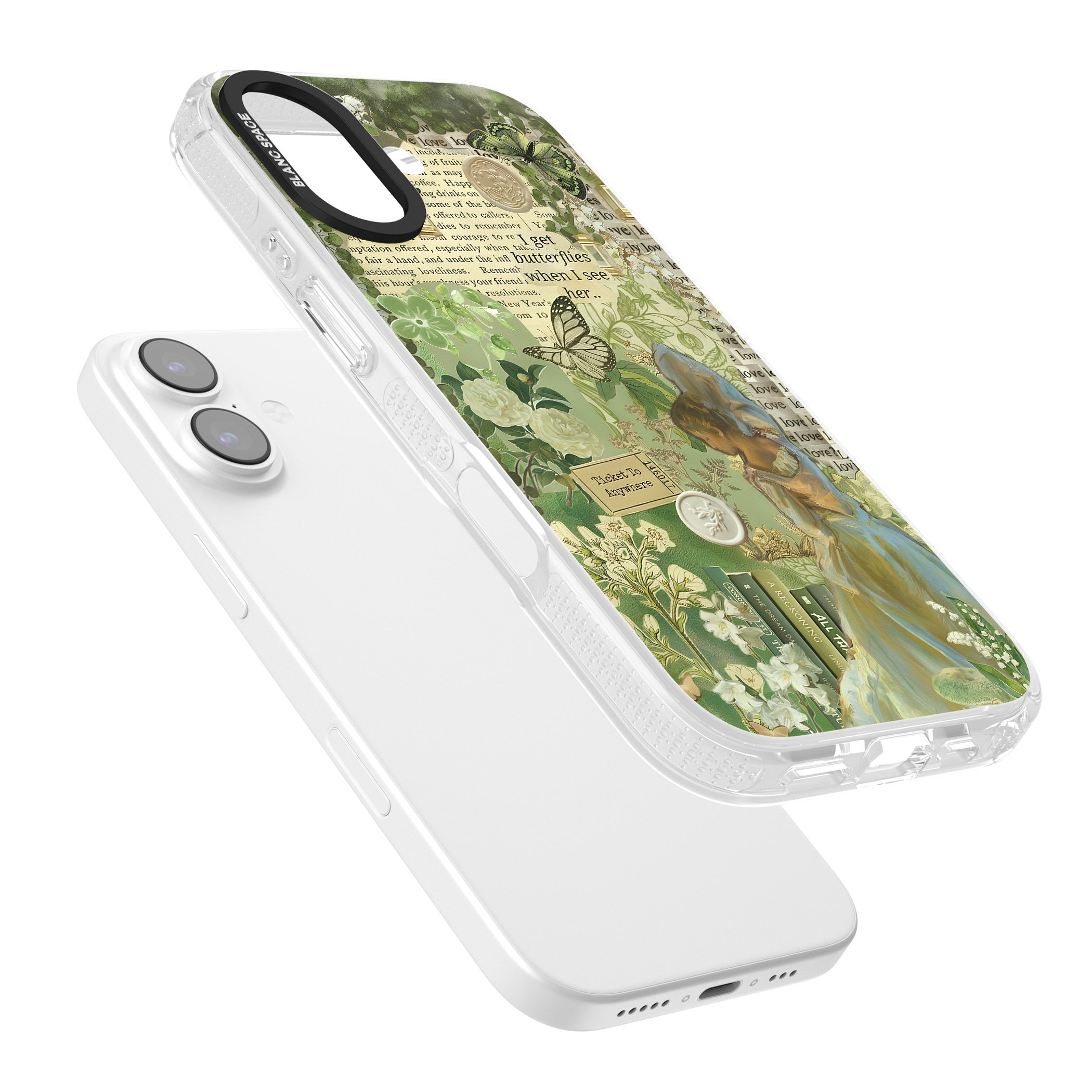 Vintage Green Fairy iPhone 17 Impact Air Clear Phone Case Colours