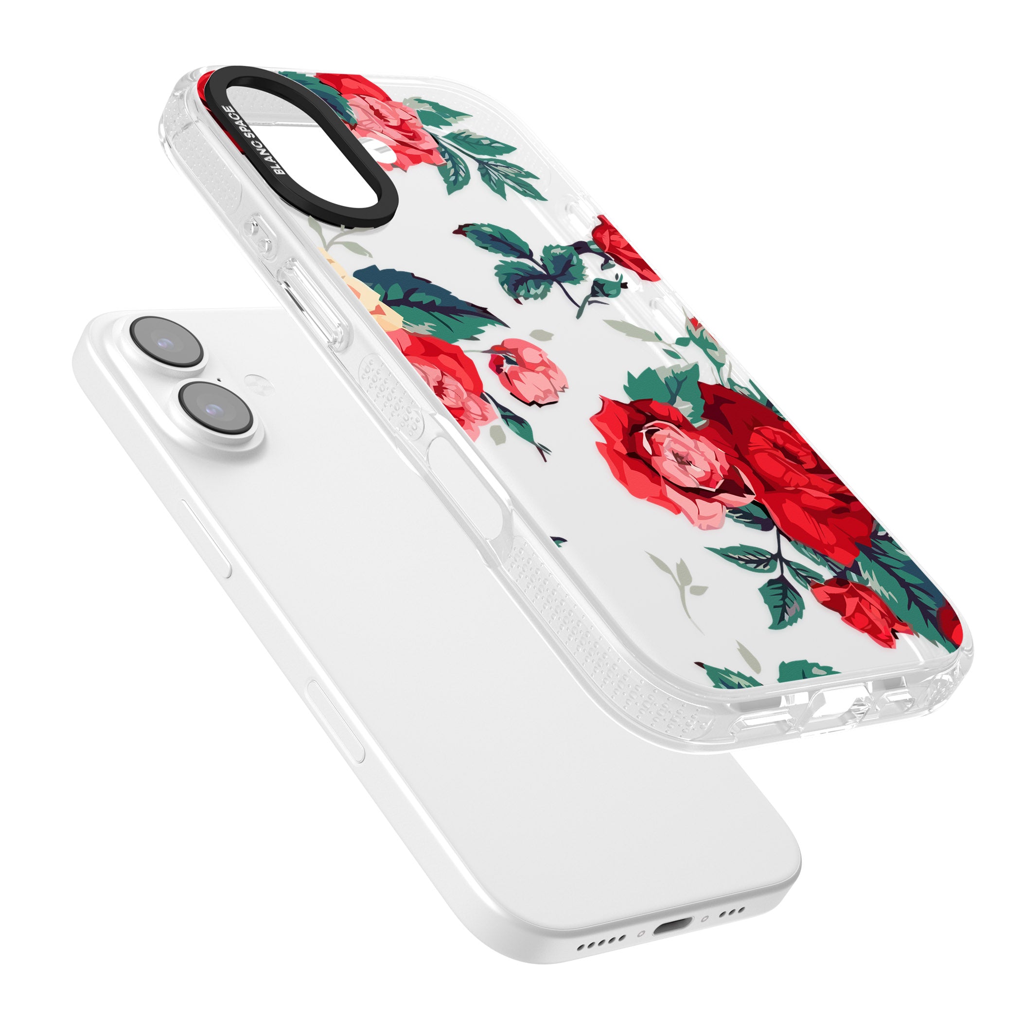 Rose Pattern iPhone 17 Impact Air Clear Phone Case Colours