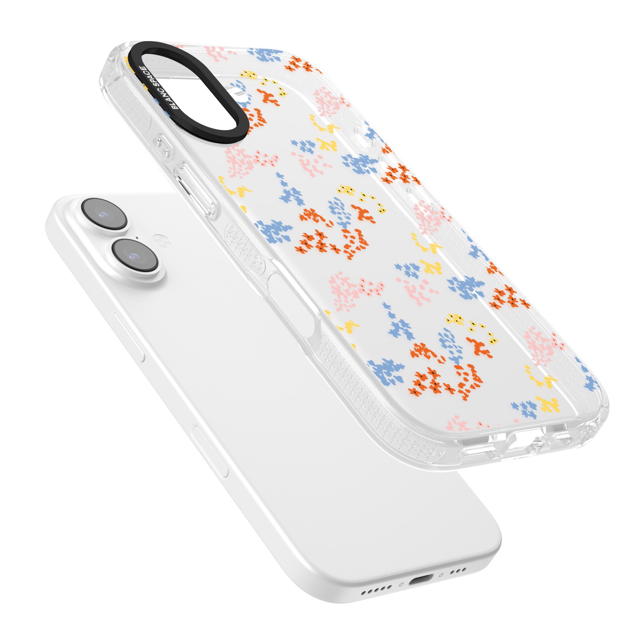 Floral Confetti: Transparent Delight iPhone 17 Impact Air Clear Phone Case Colours