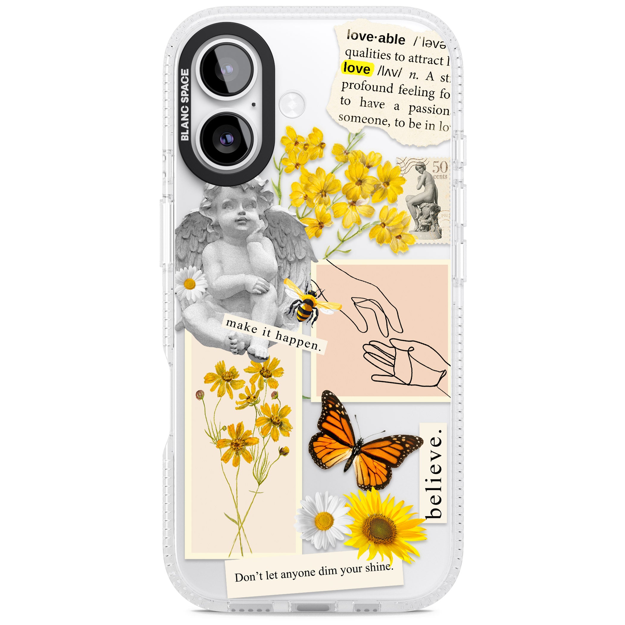 Vintage Wildflower Collage iPhone 17 Impact Air Clear Phone Case
