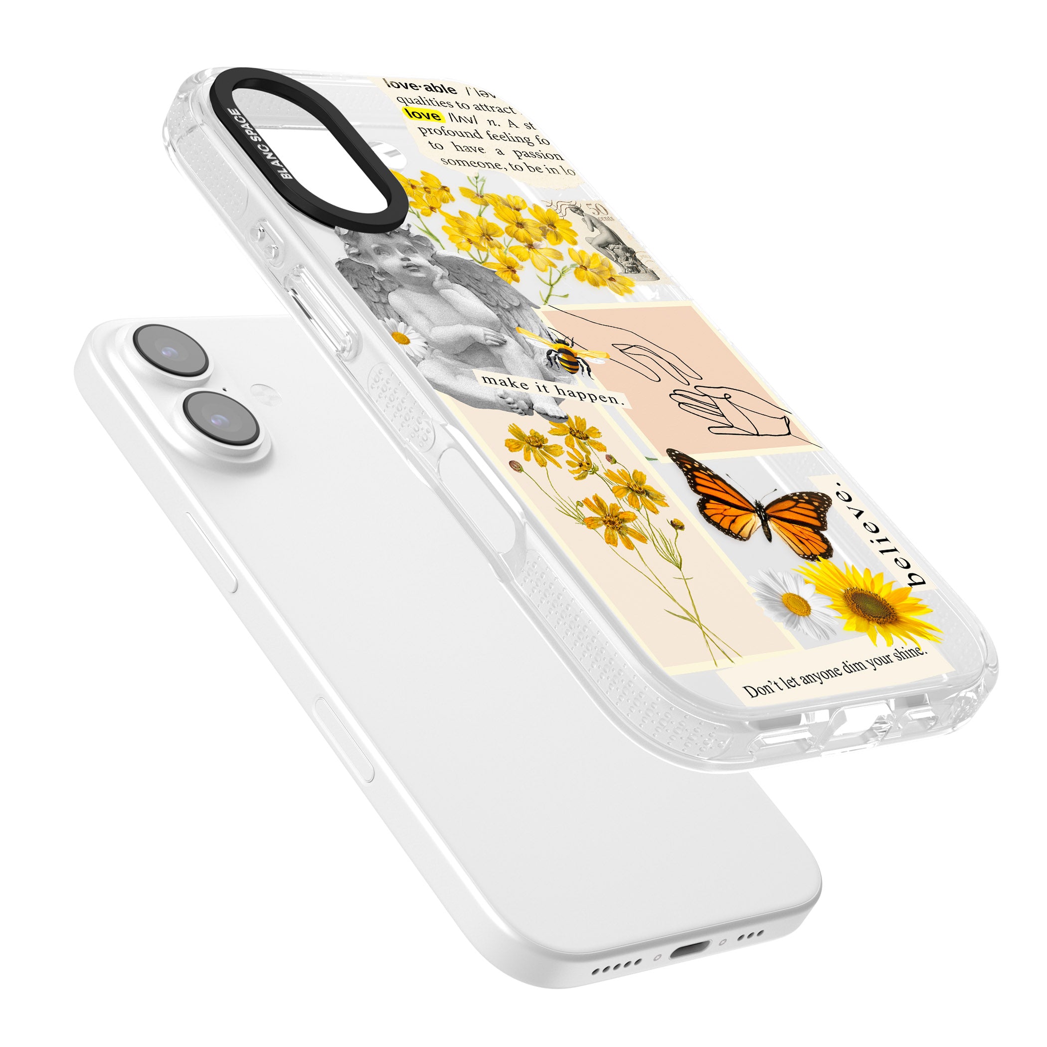 Vintage Wildflower Collage iPhone 17 Impact Air Clear Phone Case Colours