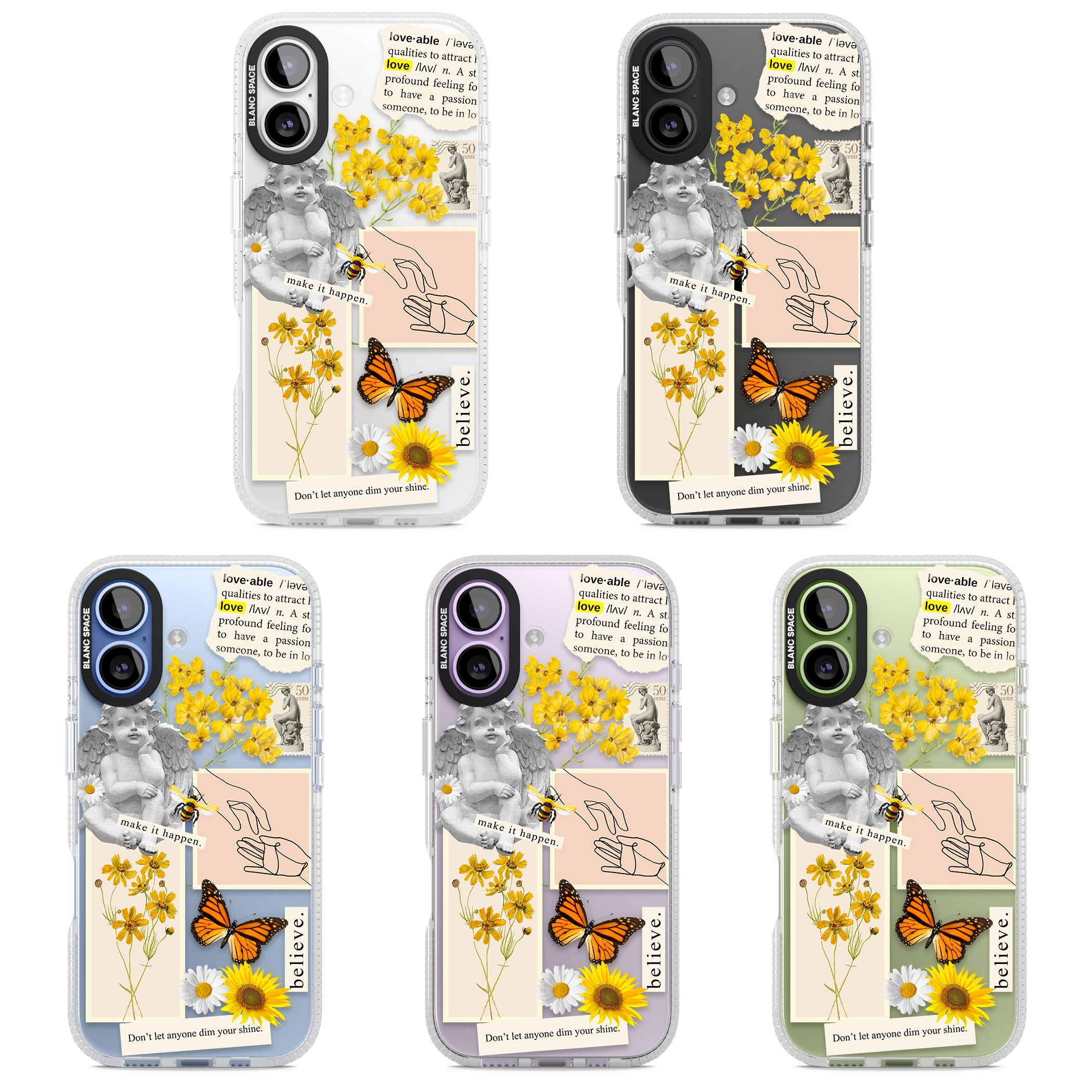 Vintage Wildflower Collage iPhone 17 Impact Air Clear Phone Case APT Impact Protection