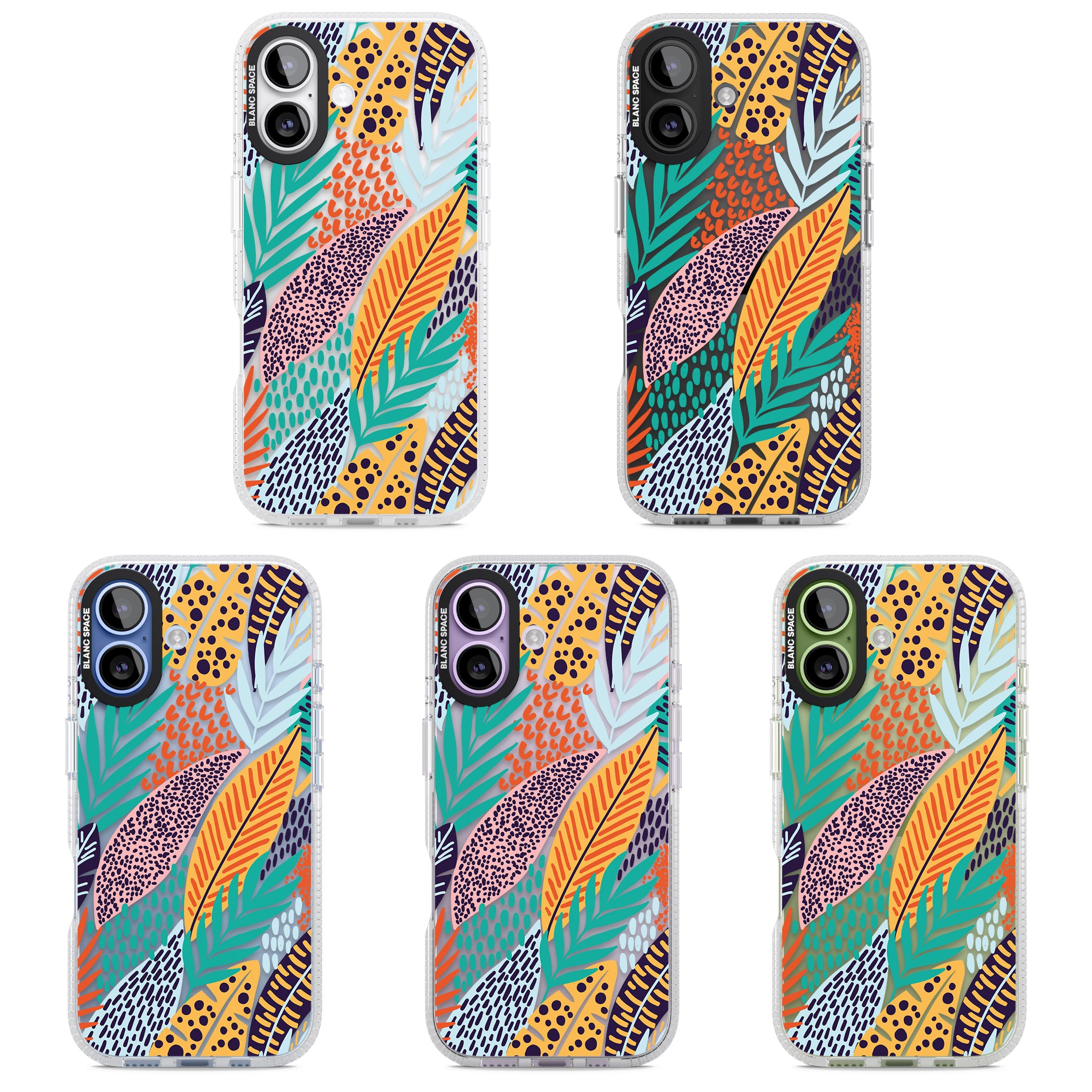 Colourful Leaves Mixture iPhone 17 Impact Air Clear Phone Case APT Impact Protection