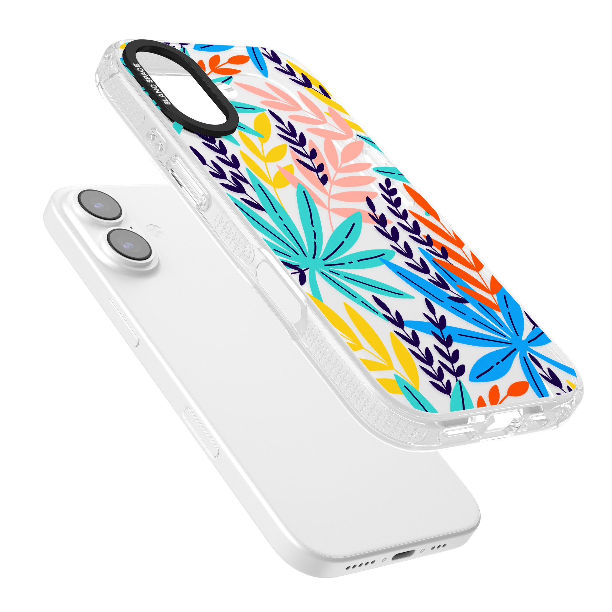 Tropical Palm Leaves iPhone 17 Impact Air Clear Phone Case Colours