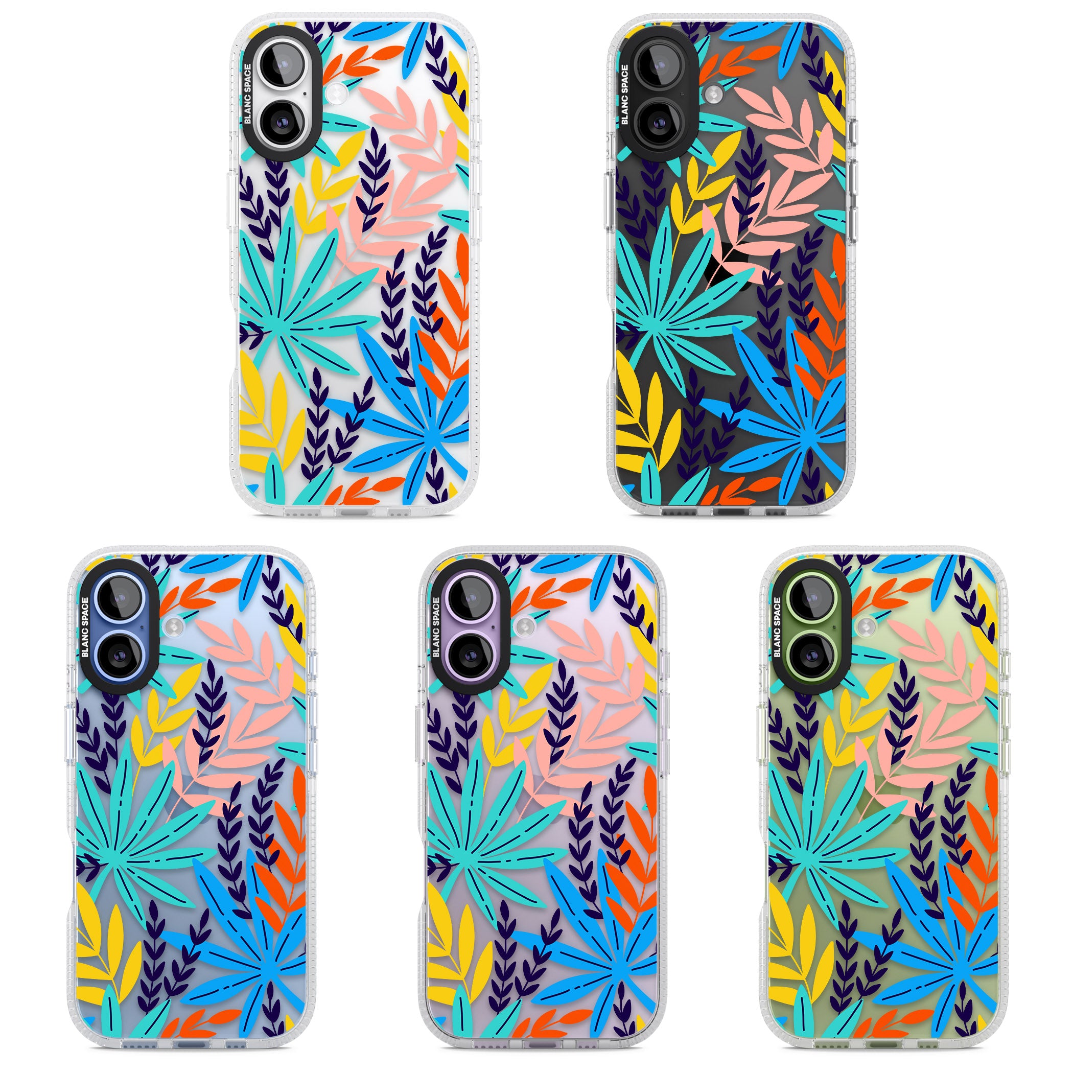 Tropical Palm Leaves iPhone 17 Impact Air Clear Phone Case APT Impact Protection