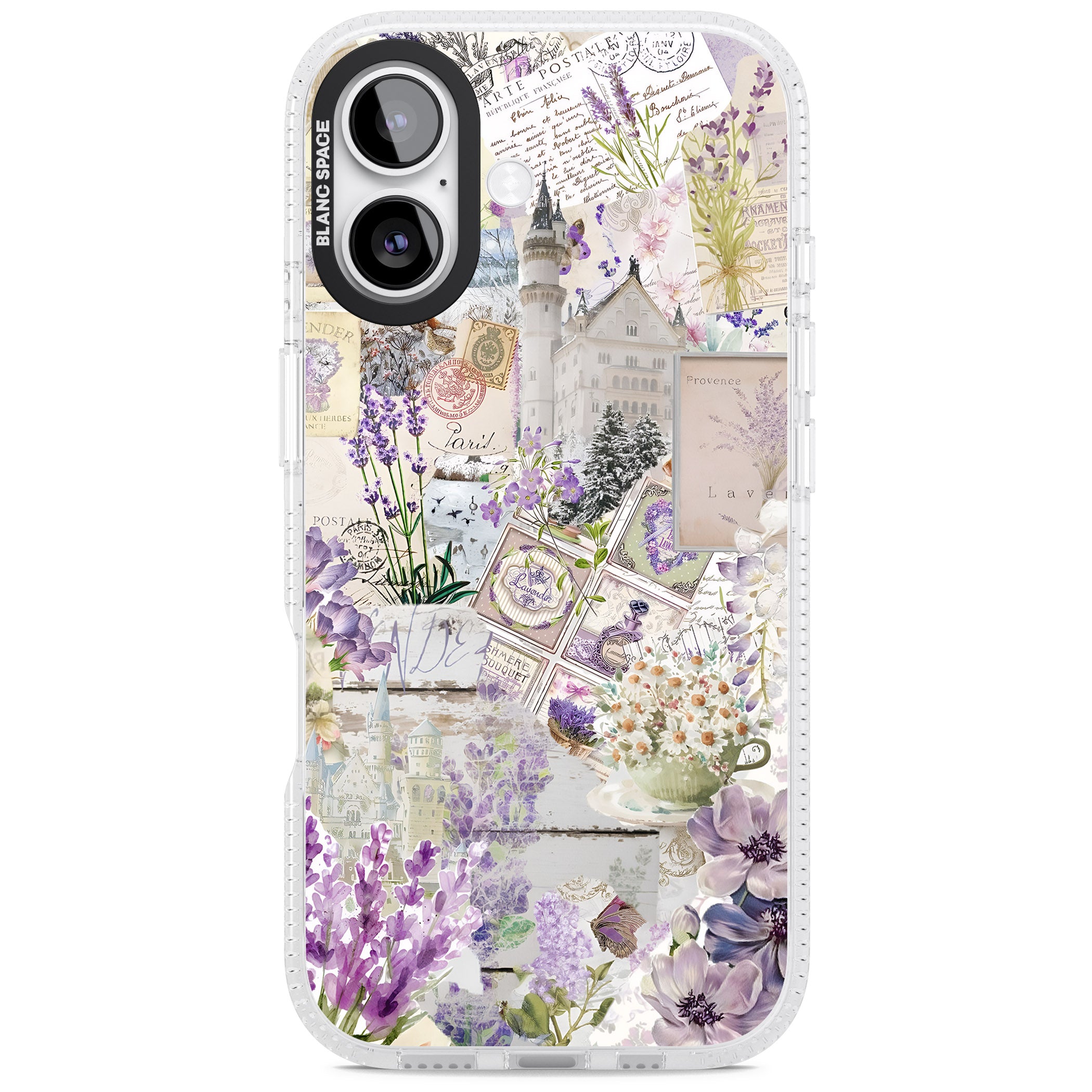 Soft Lavender Collage iPhone 17 Impact Air Clear Phone Case