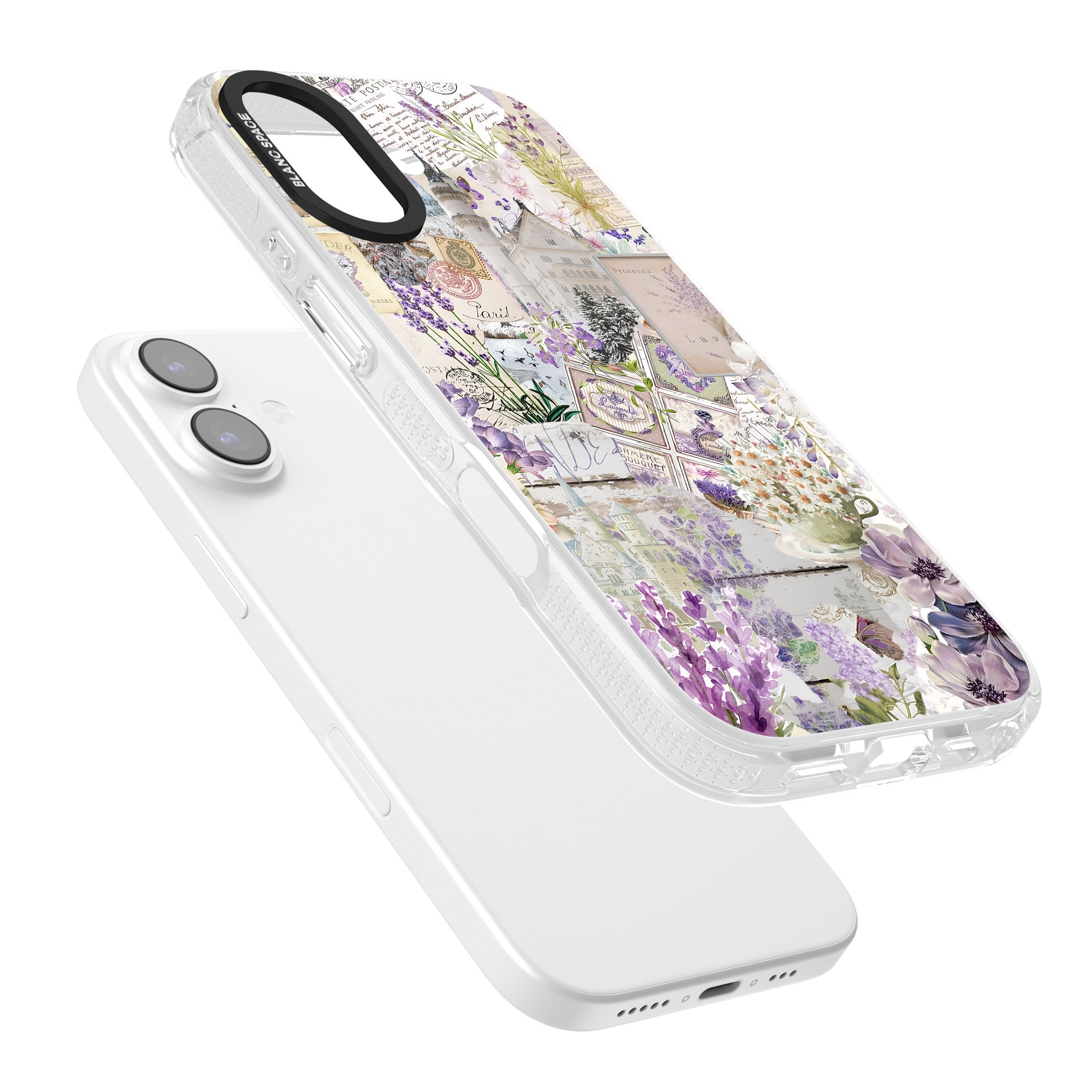 Soft Lavender Collage iPhone 17 Impact Air Clear Phone Case Colours