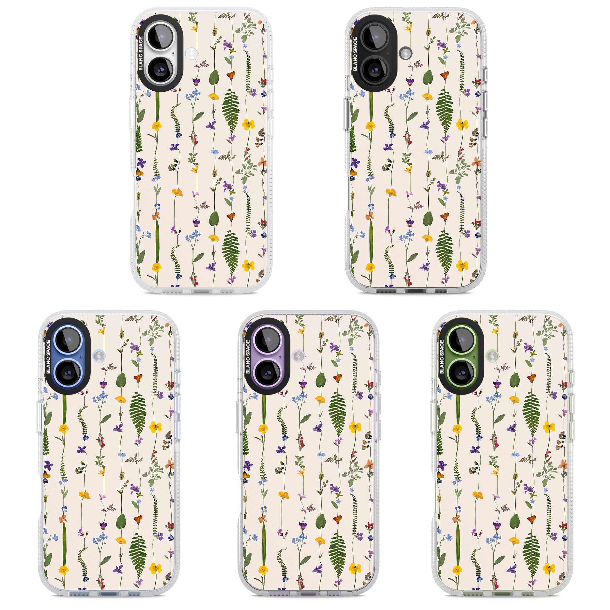Wildflower Vertical iPhone 17 Impact Air Clear Phone Case APT Impact Protection