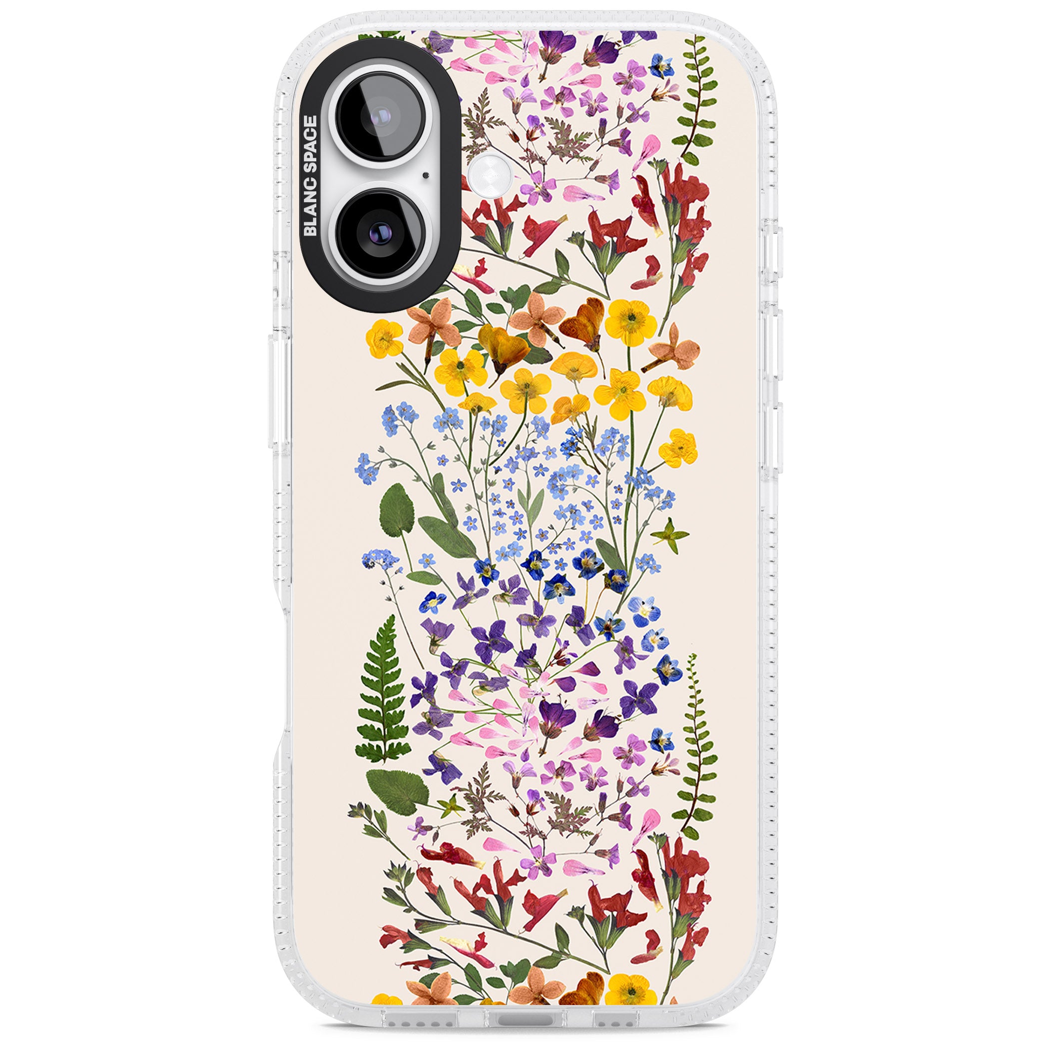 Cream Wildflower iPhone 17 Impact Air Clear Phone Case