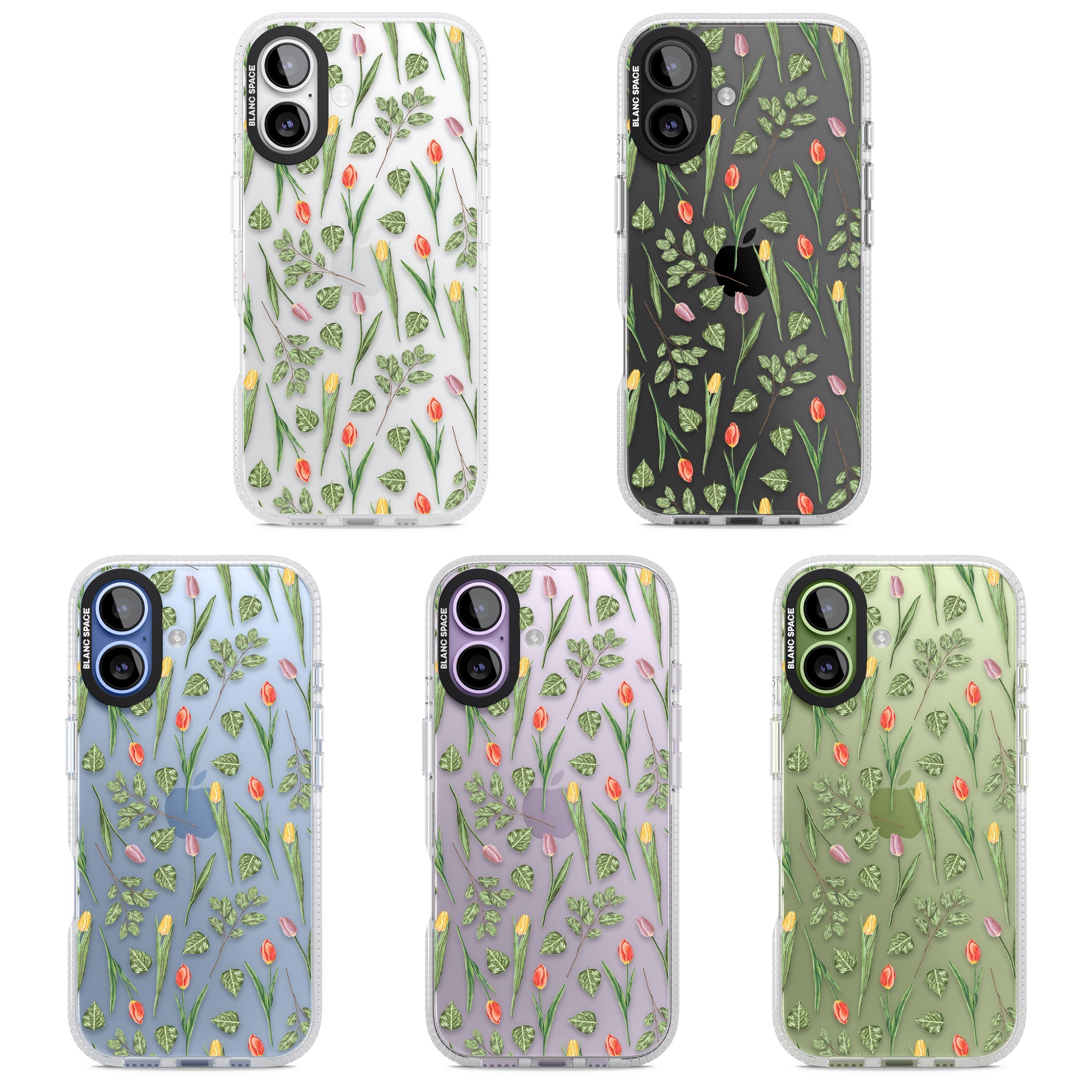 Spring Tulips Floral iPhone 17 Impact Air Clear Phone Case APT Impact Protection