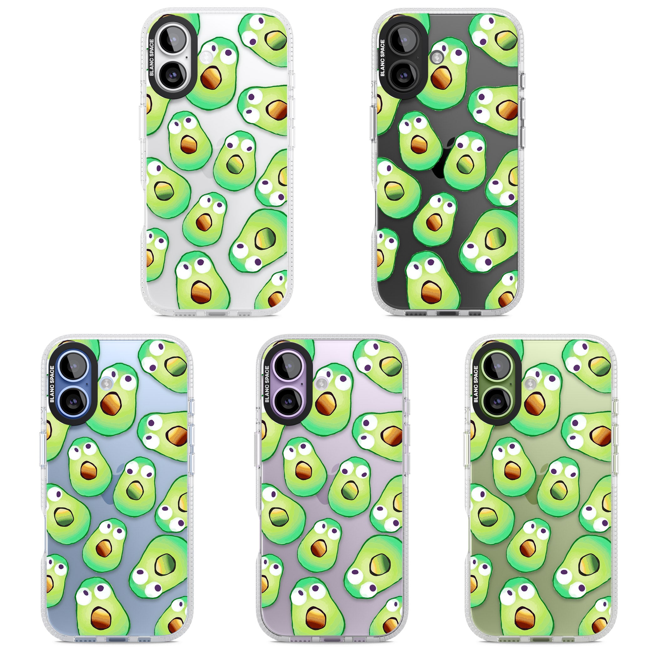 Shocked Avocados iPhone 17 Impact Air Clear Phone Case APT Impact Protection