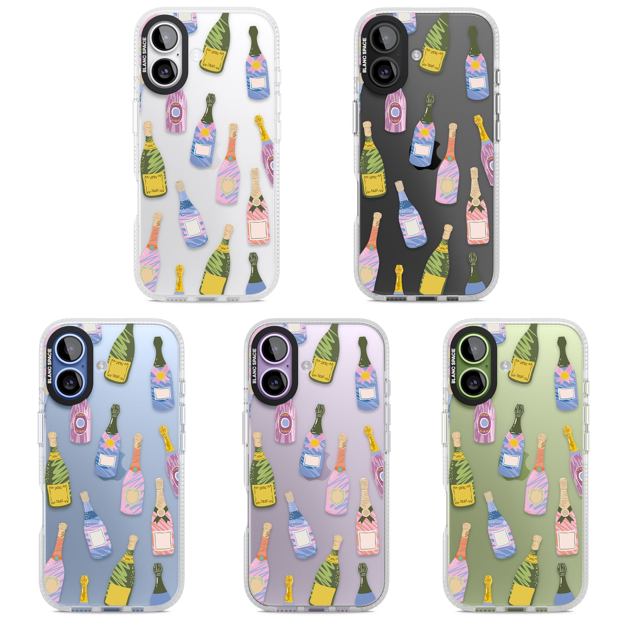 Champagne Pattern iPhone 17 Impact Air Clear Phone Case APT Impact Protection