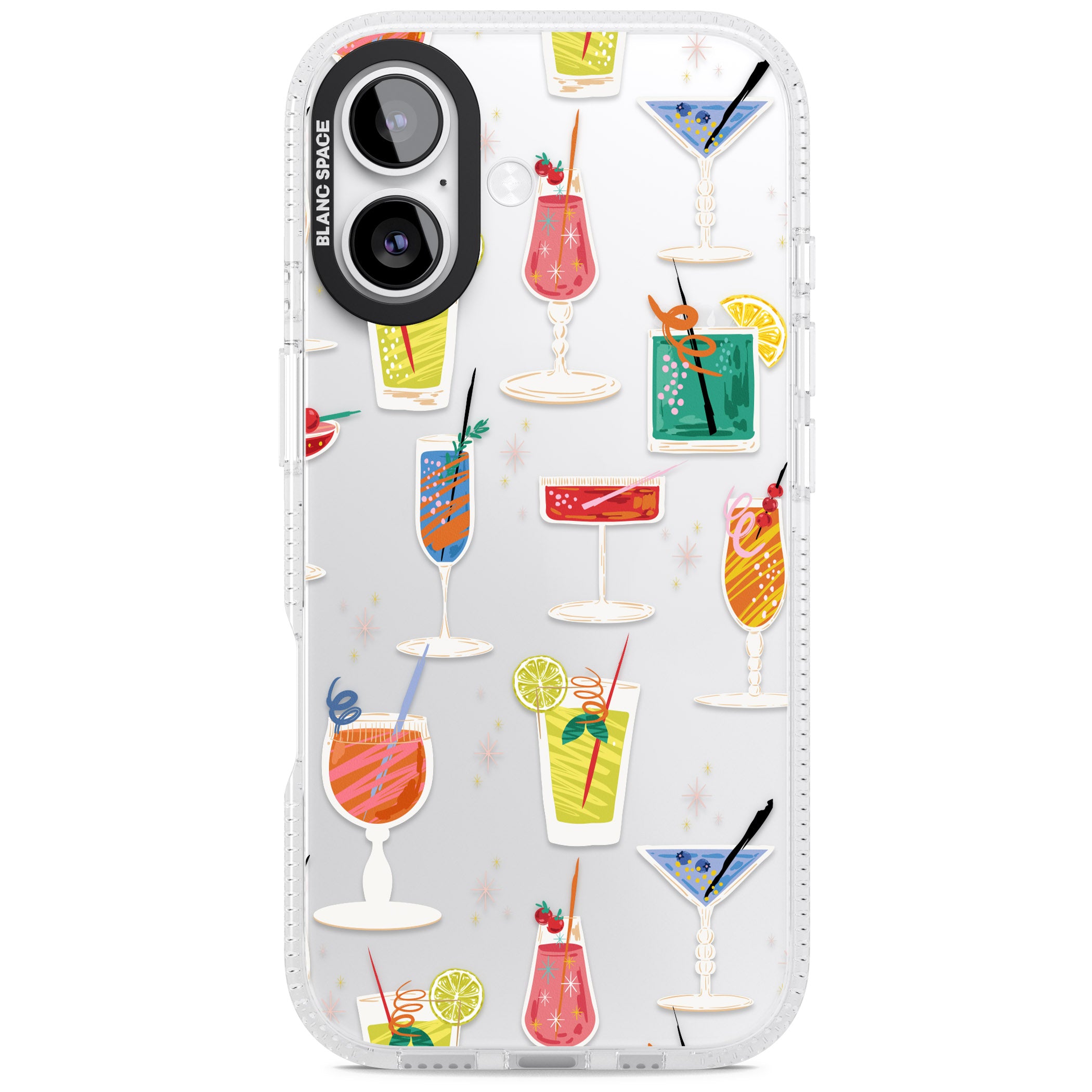 Retro Cocktails iPhone 17 Impact Air Clear Phone Case