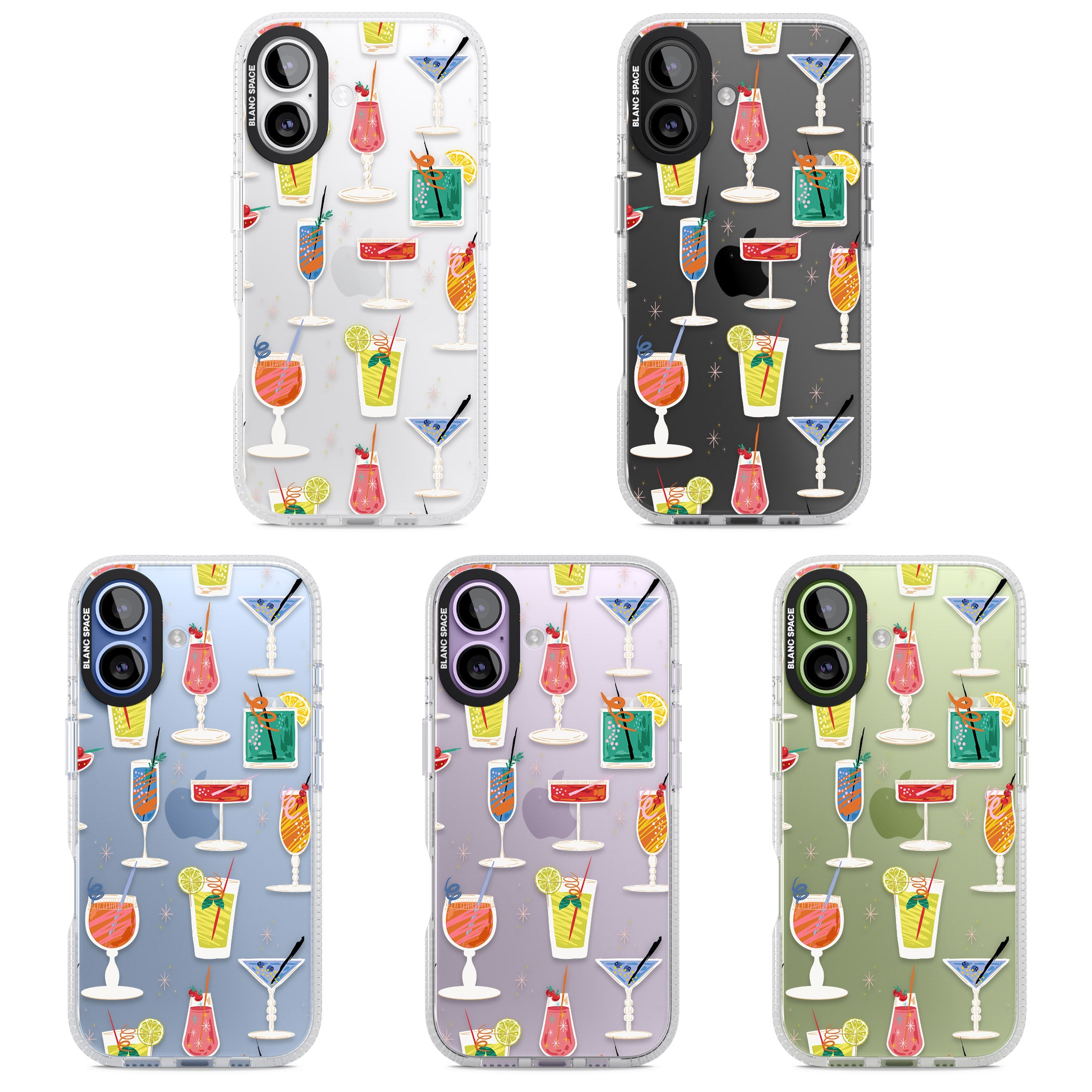 Retro Cocktails iPhone 17 Impact Air Clear Phone Case APT Impact Protection