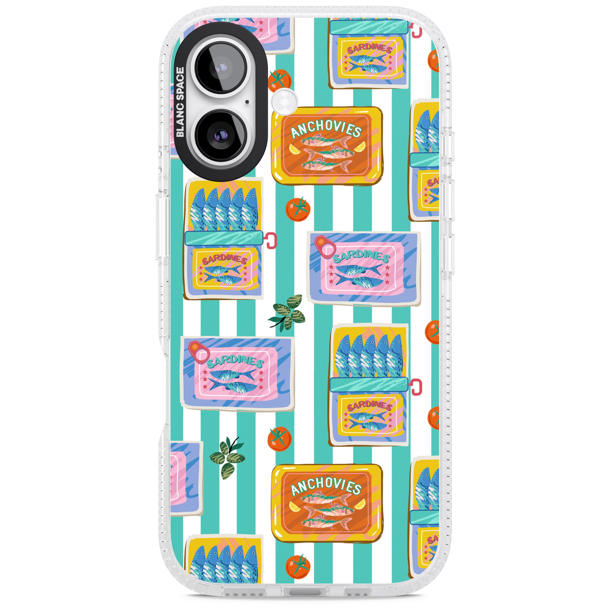 Sardine & Anchovy Stripes iPhone 17 Impact Air Clear Phone Case