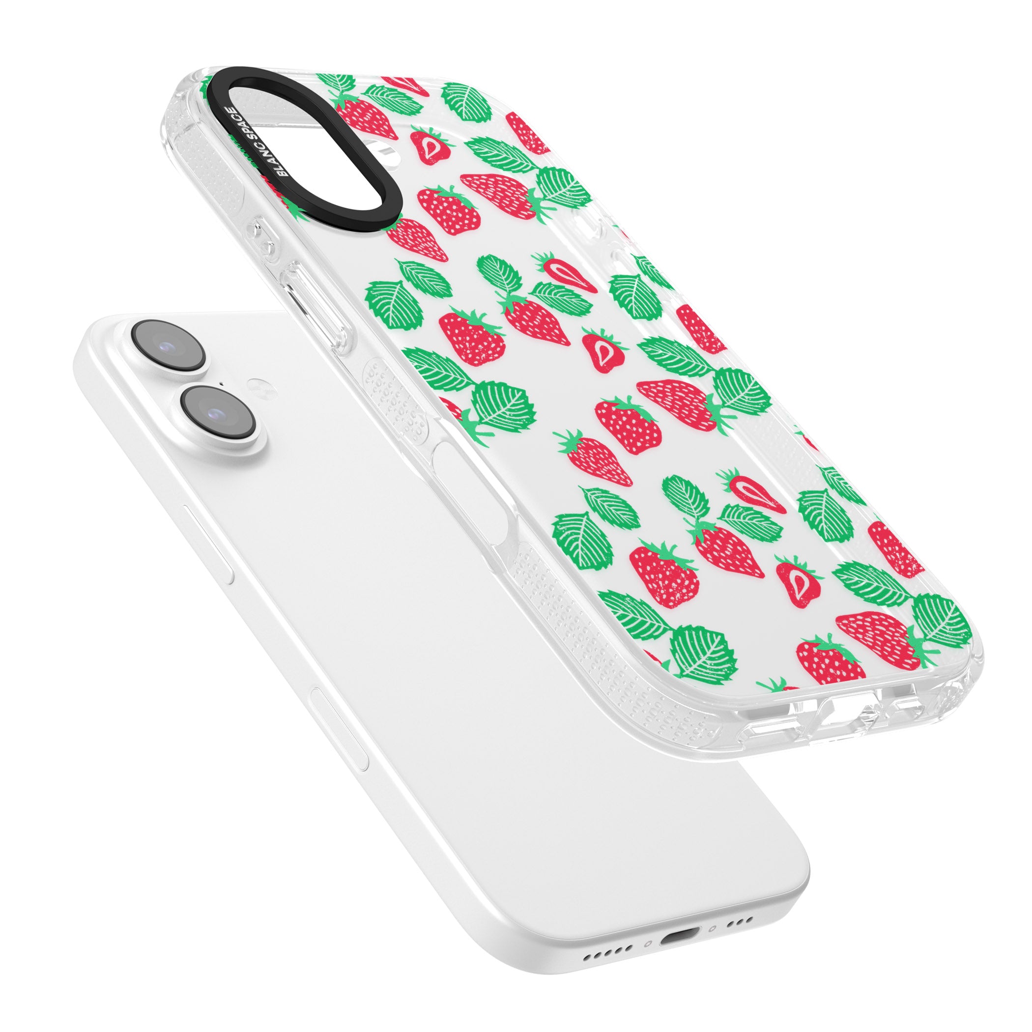 Strawberry Delight iPhone 17 Impact Air Clear Phone Case Colours